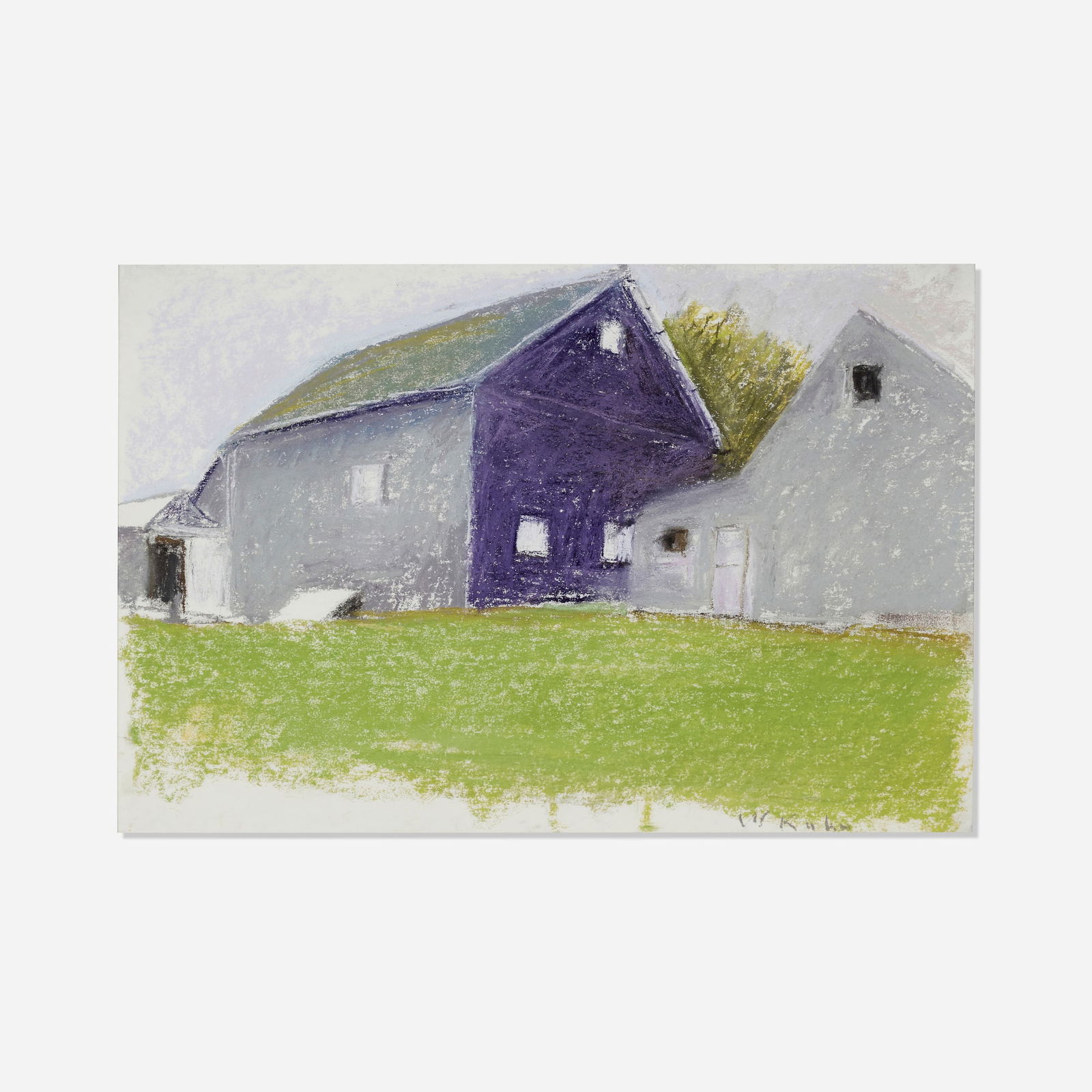 Wolf Kahn, A Line of Outbuildings in Sagaponack (1 of 4)