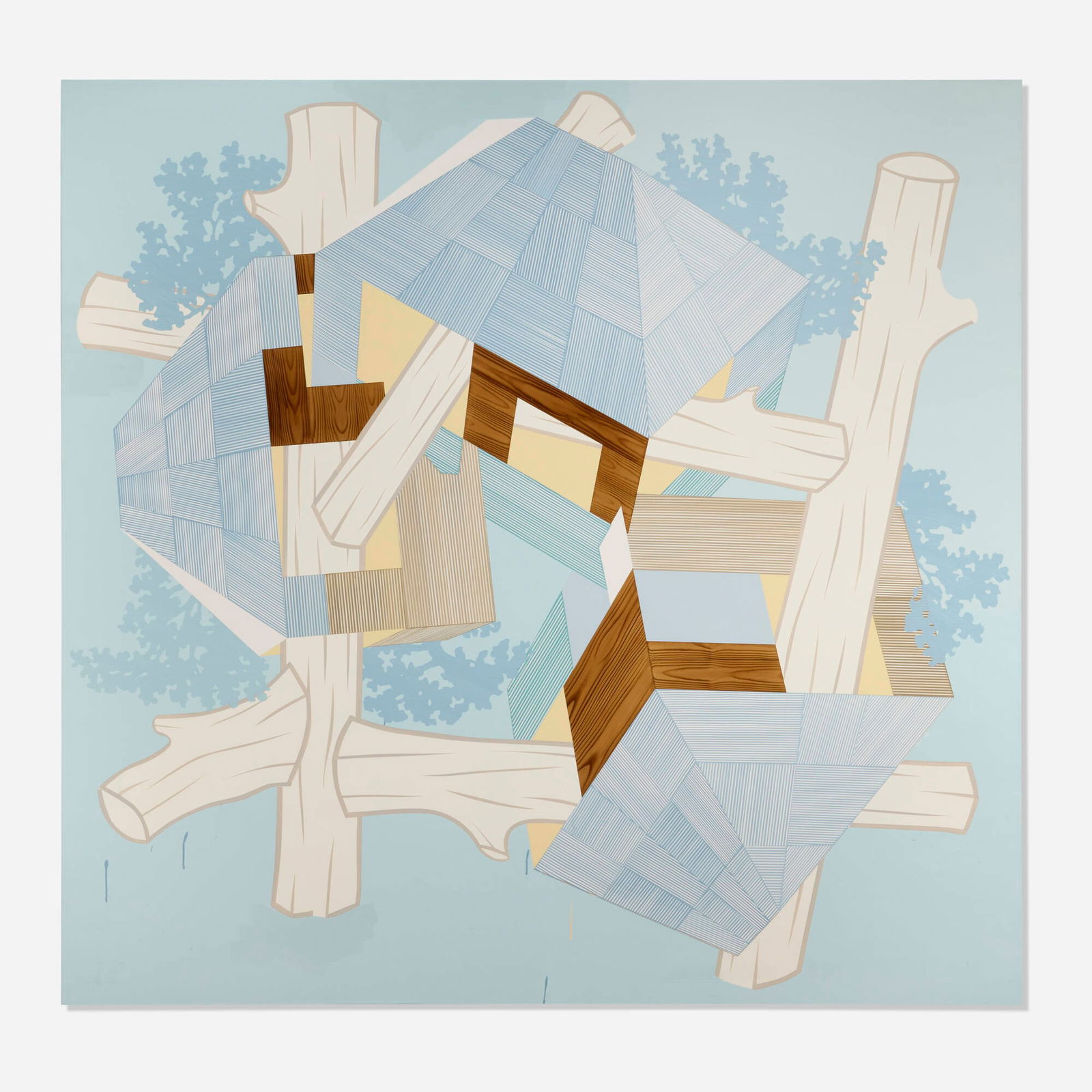 Kevin Appel, Blue Lodge: Kevin Appel Blue Lodge 2004acrylic on canvas over panel 80 h x 83 w in (203 x 211 cm) Signed, titled and dated to verso 'Kevin Appel Blue Lodge 04'. Provenance: The Art