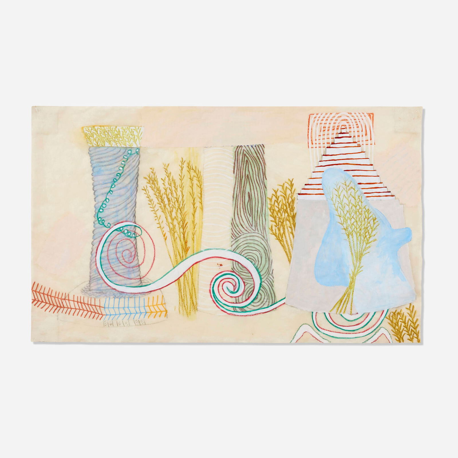 Charles Garabedian, Oxiana: Charles Garabedian Oxiana 1998acrylic, oil pastel and pencil on paper 23.5 h x 38.5 w in (60 x 98 cm) Provenance: L.A. Louver Gallery, Los Angeles | Acquired from the previous