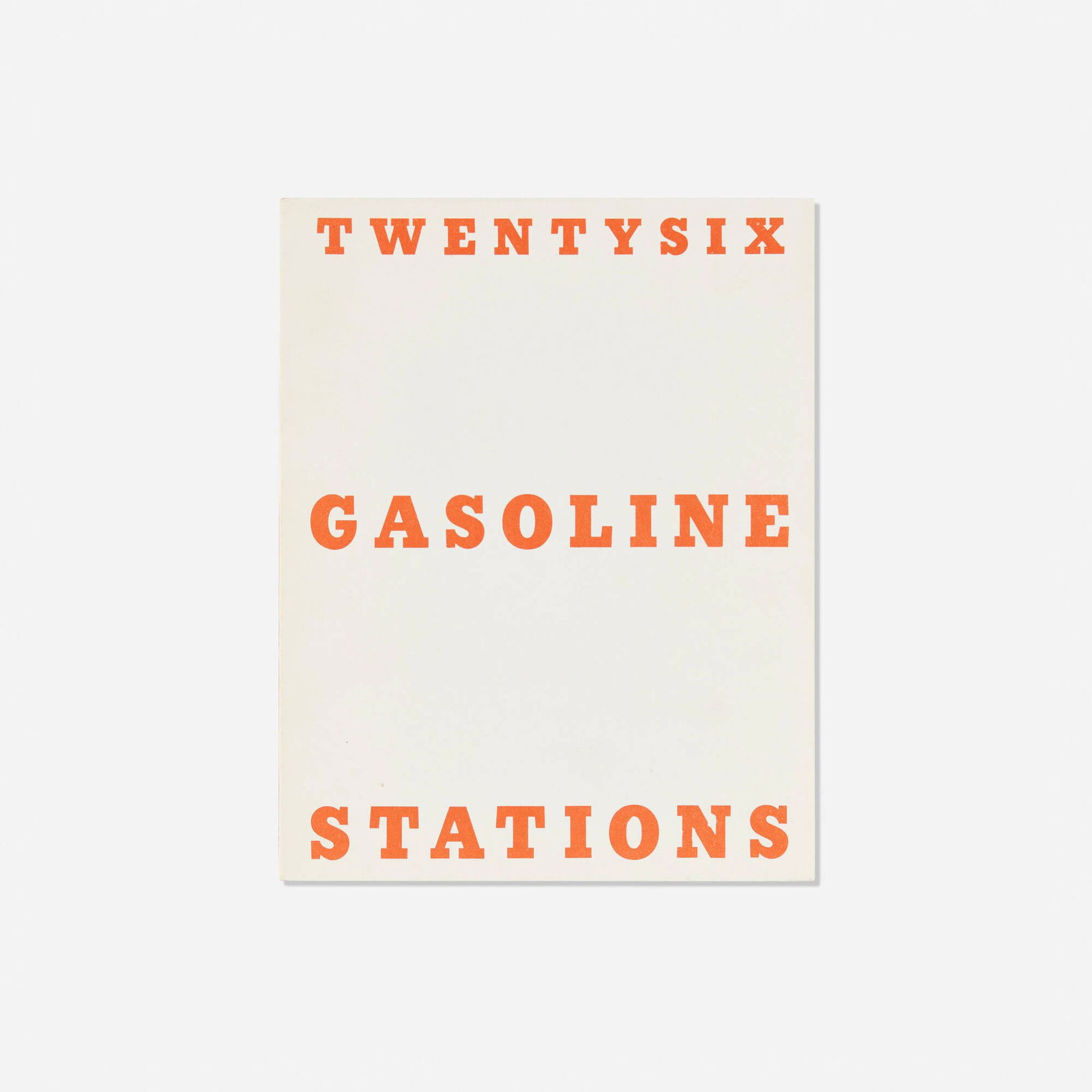 Ed Ruscha, Twenty-Six Gasoline Stations: Ed Ruscha Twenty-Six Gasoline Stations 1963 / 1969black offset printing on white paper 7 h x 5.5 w in (18 x 14 cm) Signed to dedication page 'Ed Ruscha'. This work is from the third edition of