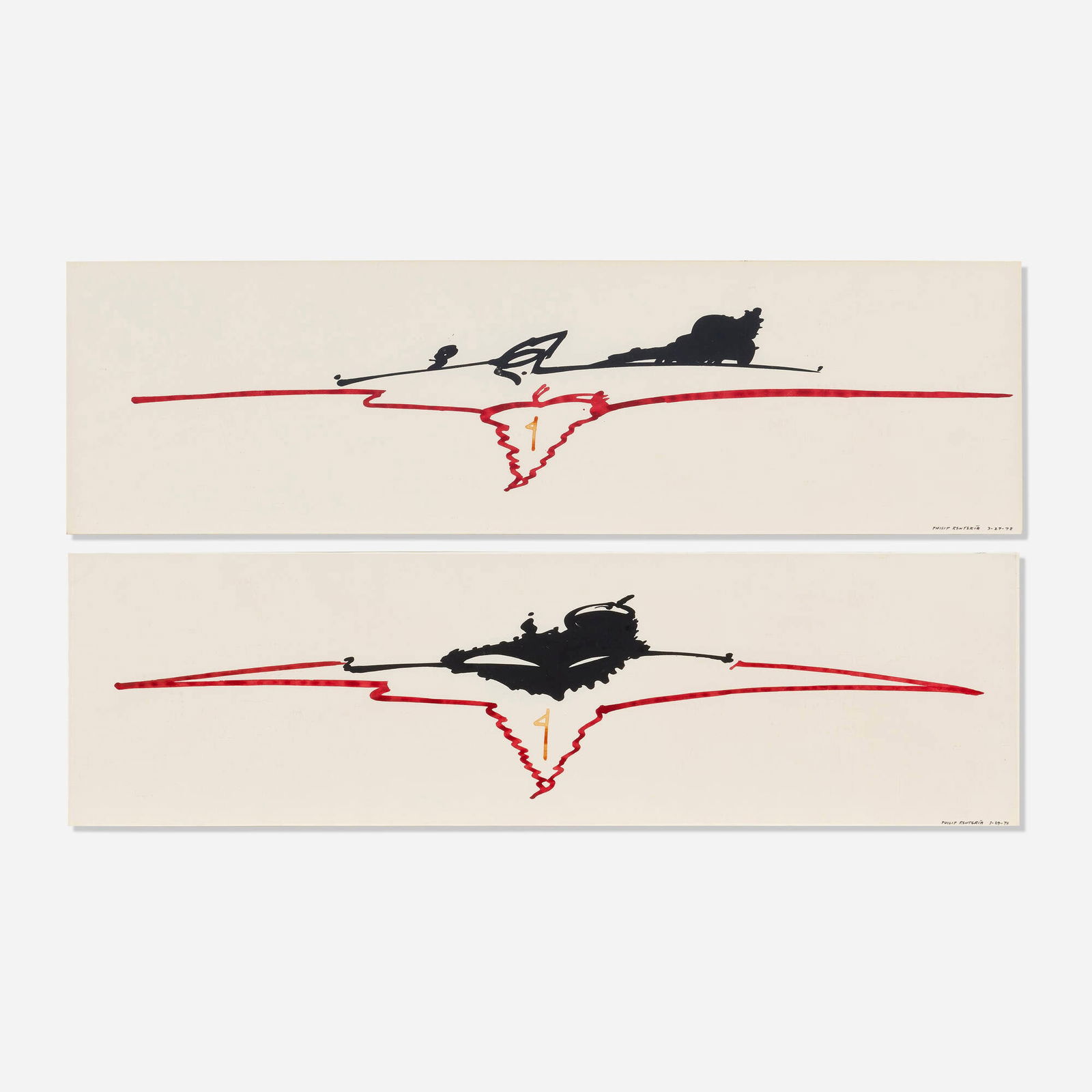 Philip Renteria, Untitled (two works) (1 of 3)