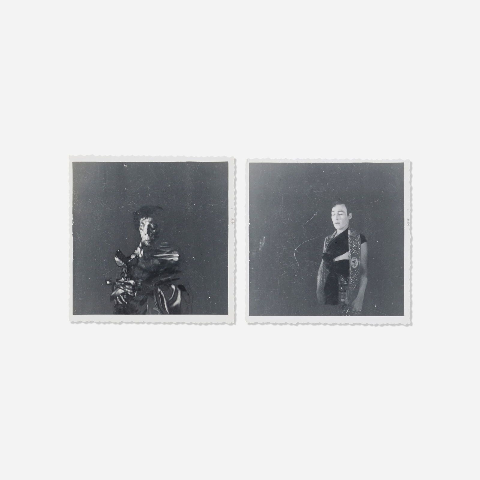 Kenneth Anger, Samson De Brier in Inauguration of the Pleasure Dome (two works): Kenneth Anger Samson De Brier in Inauguration of the Pleasure Dome (two works) c. 1955vintage gelatin silver print image (each): 3.25 h x 3.25 w in (8 x 8 cm) sheet (each): 3.5 h x 3.5 w in (9 x 9