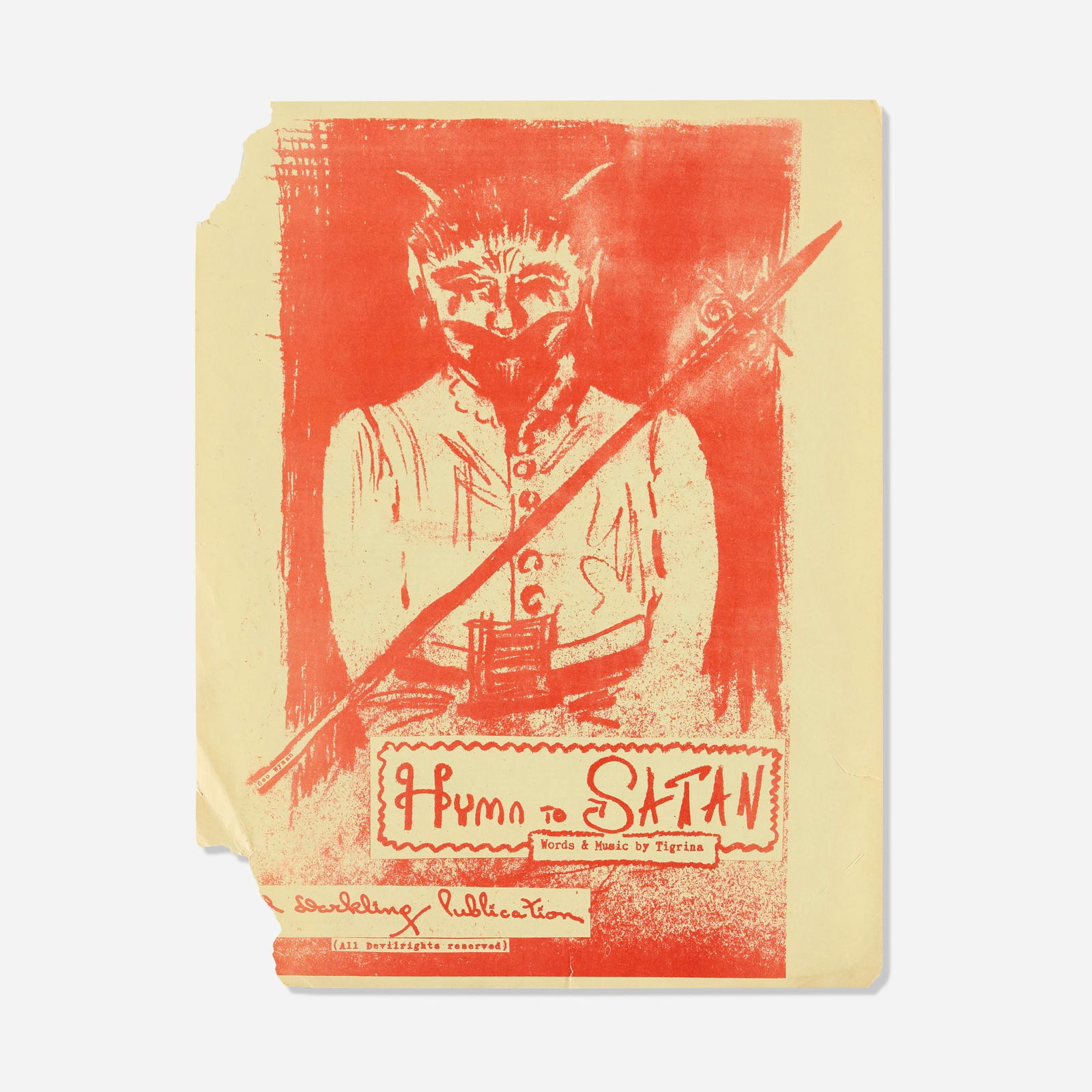 Tigrina (Edythe Eyde), Hymn to Satan cover and sheet music (1 of 3)