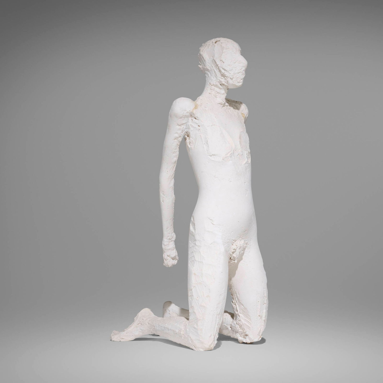 Manuel Neri, Penance: Manuel Neri Penance 1980plaster, steel armature, styrofoamcore, burlap 49 h x 16 w x 25 d in (124 x 41 x 63 cm) Provenance: The Artist | Bank of America Collection | 20th Cent