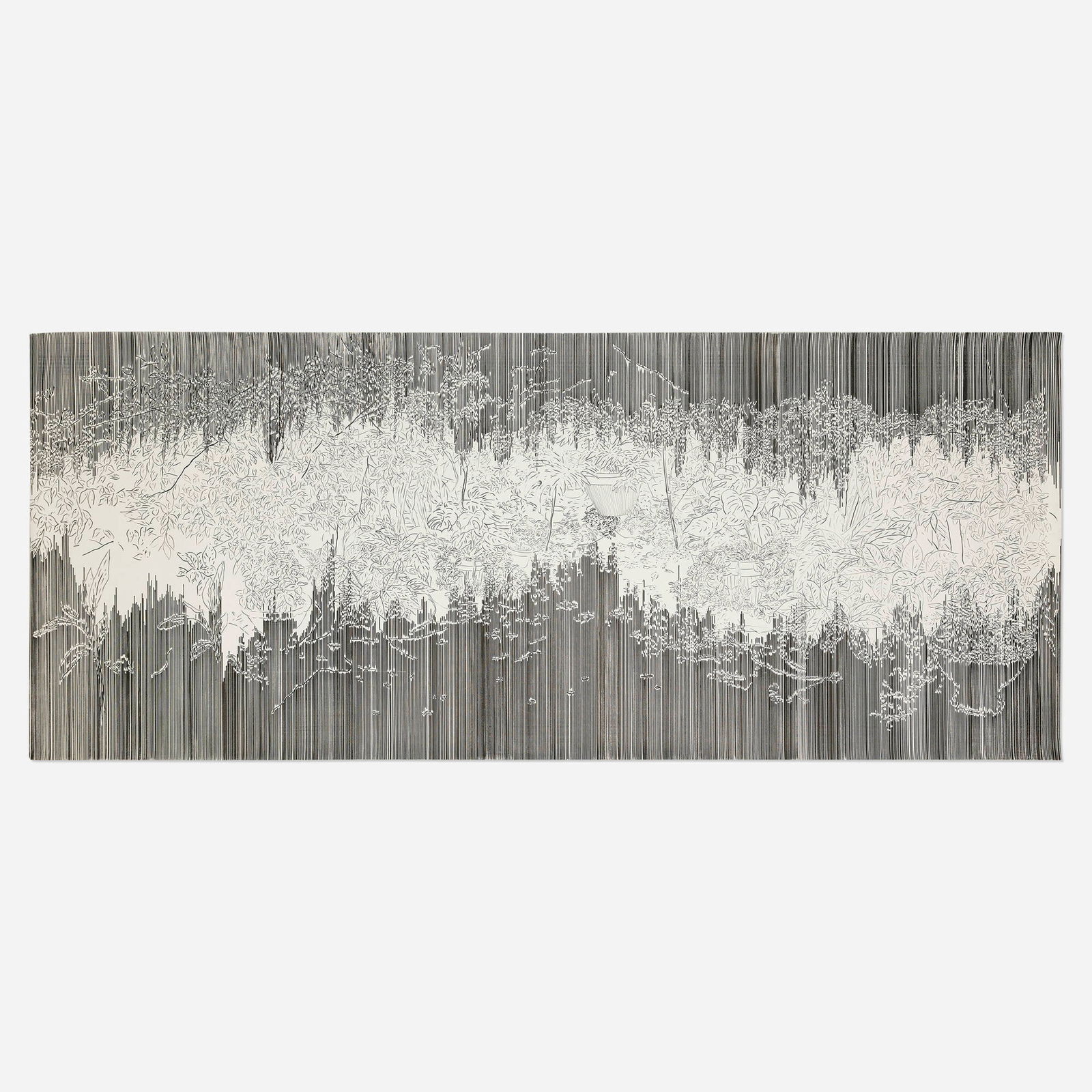 Yehudit Sasportas, Chemical Garden: Yehudit Sasportas Chemical Garden 2004ink on paper 59.25 h x 138.5 w in (150 x 352 cm) Signed twice and dated to verso 'Yehudit Sasportas 2004 Yehudit Sasportas'. Provenance: