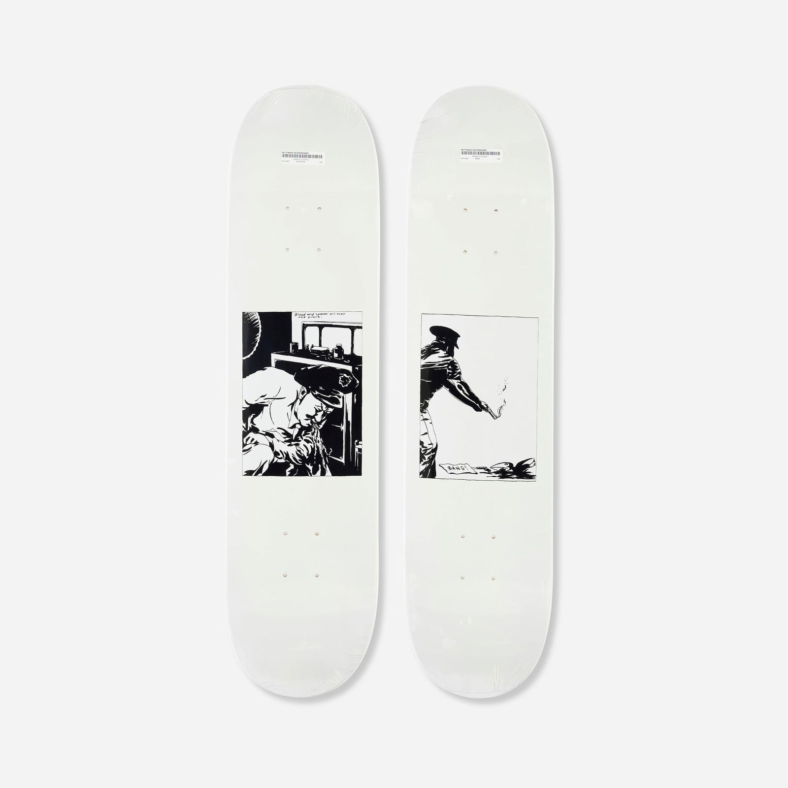 Raymond Pettibon X Supreme, Blood and Blood skateboard decks (set of two) (1 of 2)