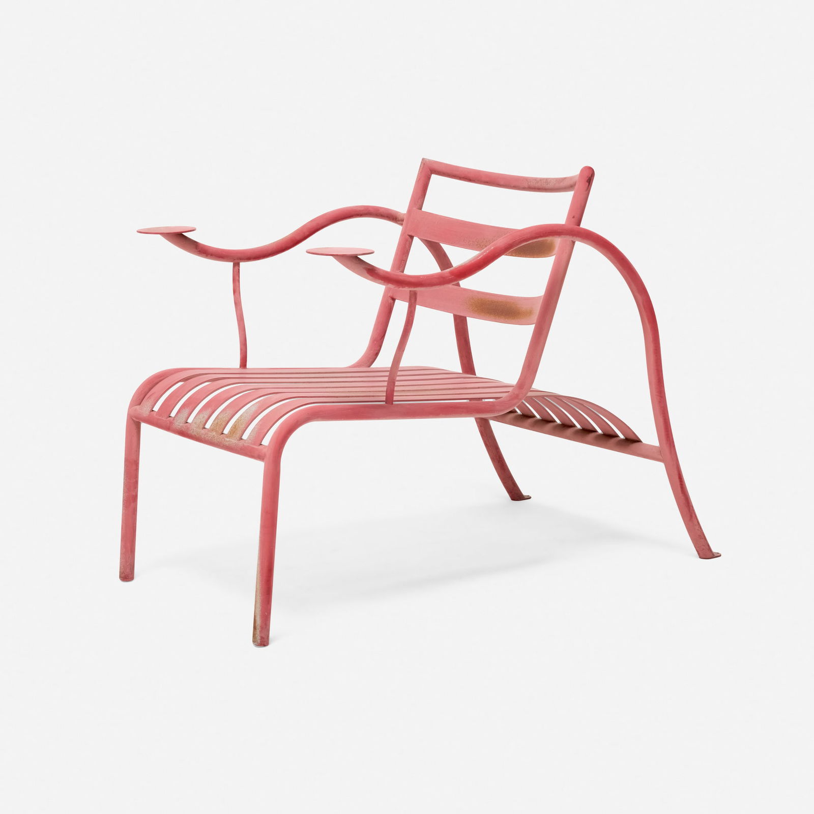 Jasper Morrison, Thinking Man's Chair (oxide red): Jasper Morrison Thinking Man's Chair (oxide red) CappelliniUnited Kingdom / Italy, 1986enameled steel 27 h x 25.5 w x 36 d in (69 x 65 x 91 cm) Provenance: Commissioned