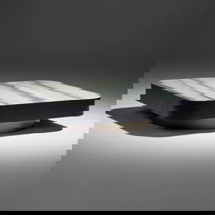 Rodolfo Dordo, Milton coffee table: Rodolfo Dordo Milton coffee table MinottiItaly, 2018 / new productionZebrino marble, lacquered oak veneer 10 h x 41.25 w x 41.25 d in (25 x 105 x 105 cm) This work will ship