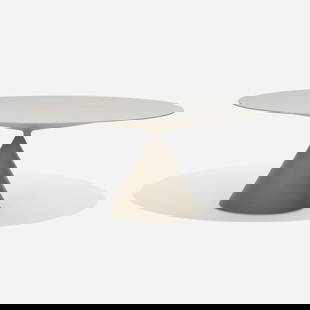 Marc Krusin, Clay dining table: Marc Krusin Clay dining table DesaltoItaly, 2015 / new productionglass, resin over ceramic 31 h x 71 dia in (79 x 180 cm) Table features a lazy susan. This work will