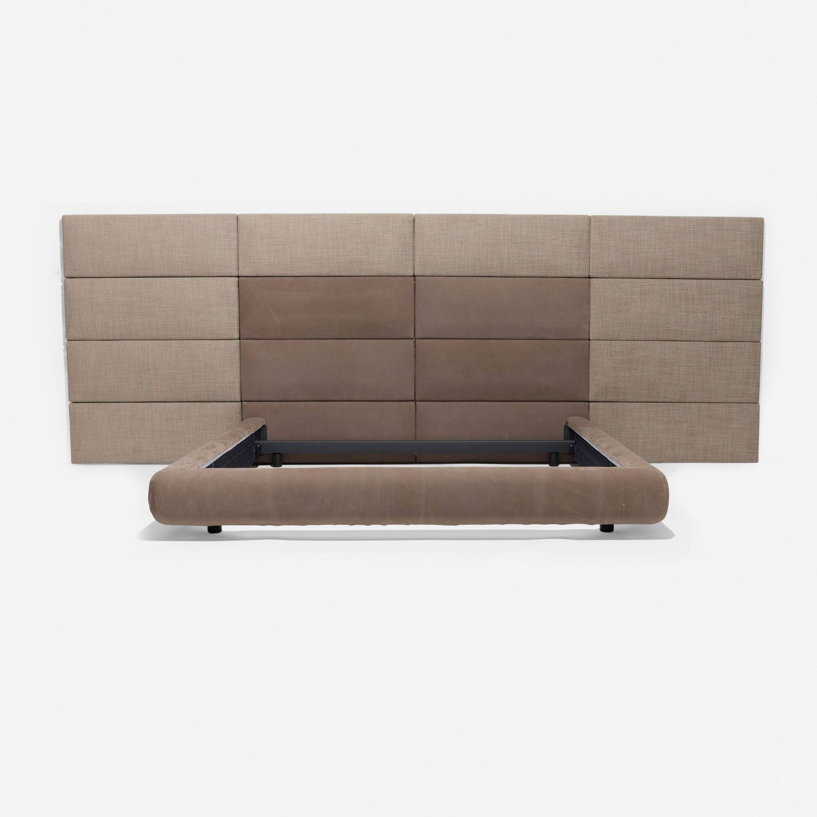 Marcel Wanders, Dream king-size bed frame: Marcel Wanders Dream king-size bed frame PoliformThe Netherlands / Italy, 2006 / new productionupholstery, particle board, leather 58 h x 163 w x 84.5 d in (147 x 414 x 215 cm) Printed m