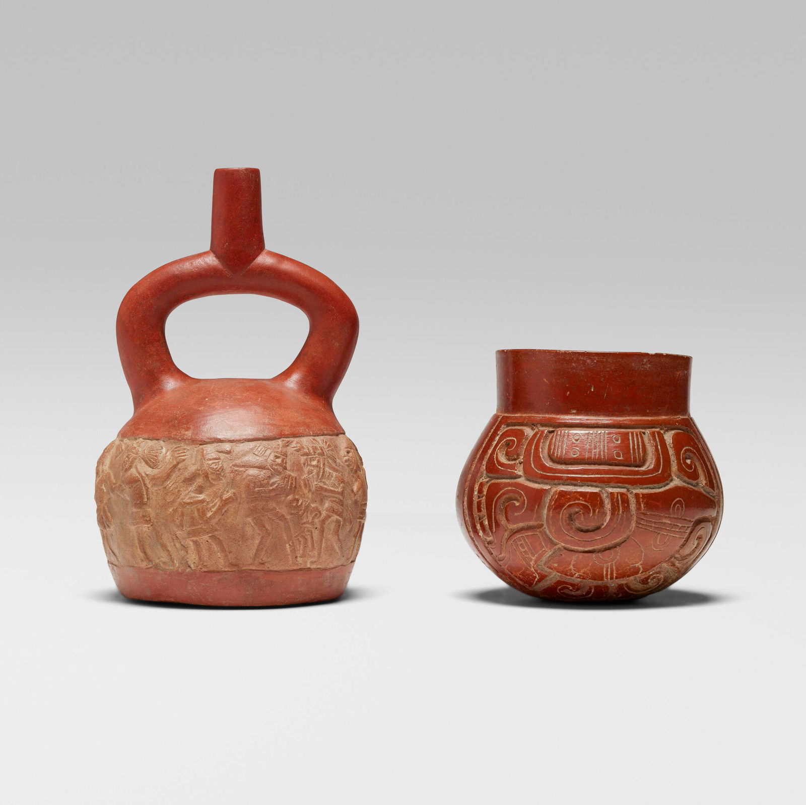 Moche and Mayan, Vessels, set of two (1 of 3)