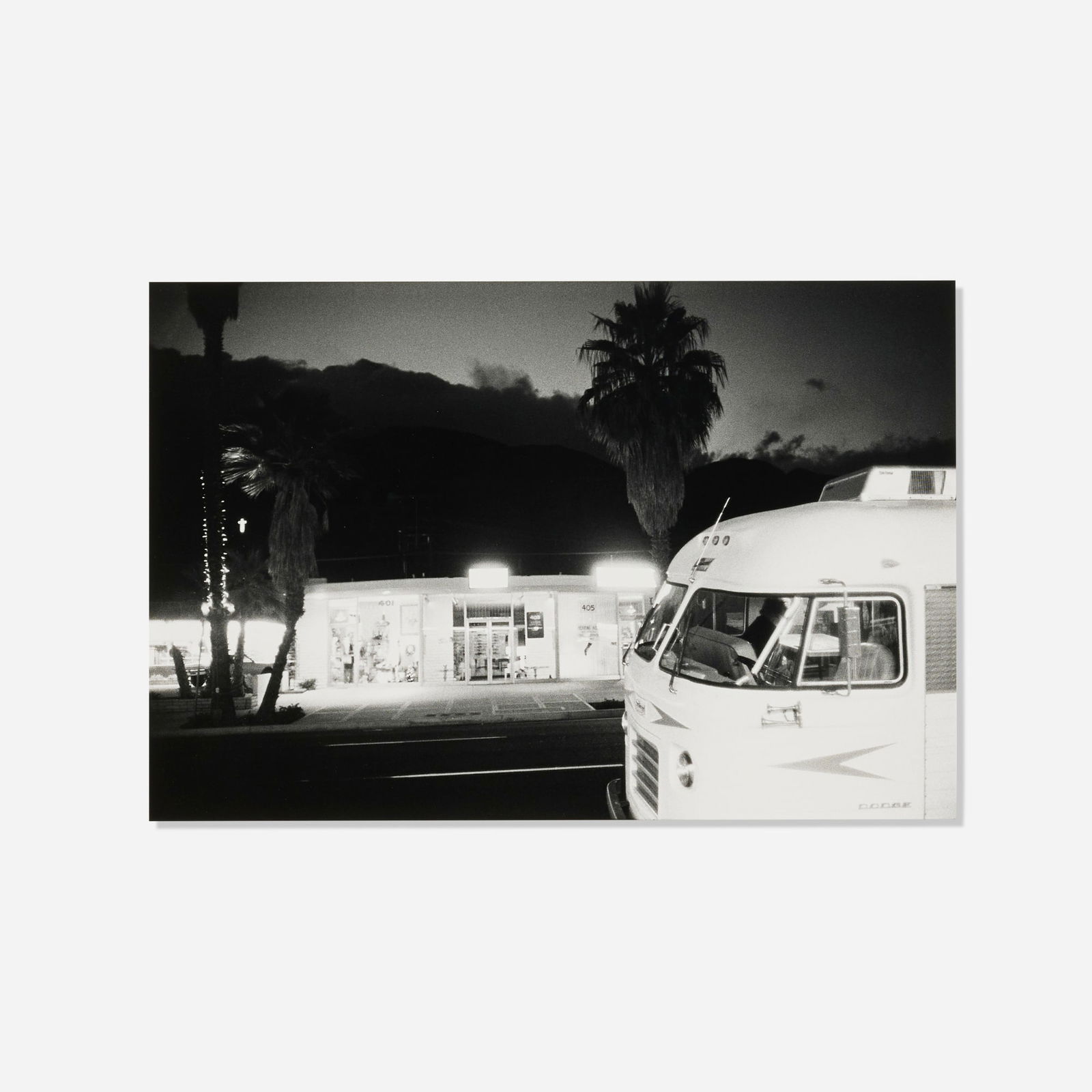 Joel Meyerowitz, California: Joel Meyerowitz California 1970-72vintage gelatin silver print image: 8.875 h x 13.375 w in (23 x 34 cm) sheet: 11 h x 14 w in (28 x 36 cm) Dated and inscribed to verso '1970-72 764/06'.