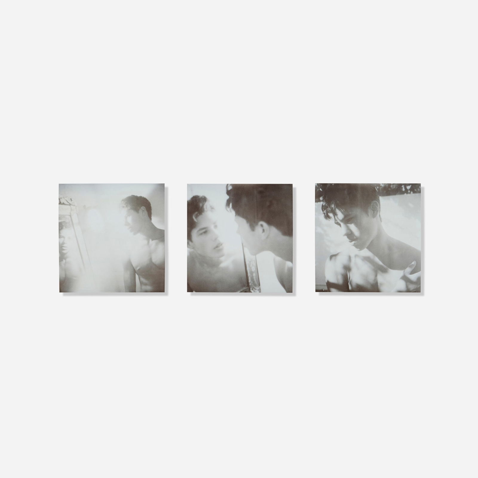 Bruce Weber, David, a Walt Whitman Fan, Golden Beach, FL 1999 (triptych): Bruce Weber David, a Walt Whitman Fan, Golden Beach, FL 1999 (triptych) 1999Polaroid SX-70 print image (each): 3.125 h x 3 w in (8 x 8 cm) sheet (each): 4.25 h x 3.5 w in (11 x 9 cm) Signed