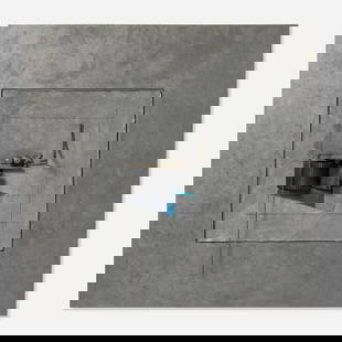 Fletcher Benton, Steel Painting with Balls: Fletcher Benton Steel Painting with Balls 1999acrylic, steel on panel 29.5 h x 29.5 w x 6 d in (75 x 75 x 15 cm) Incised signature and date to center 'Fletcher Benton 1999'. Pro