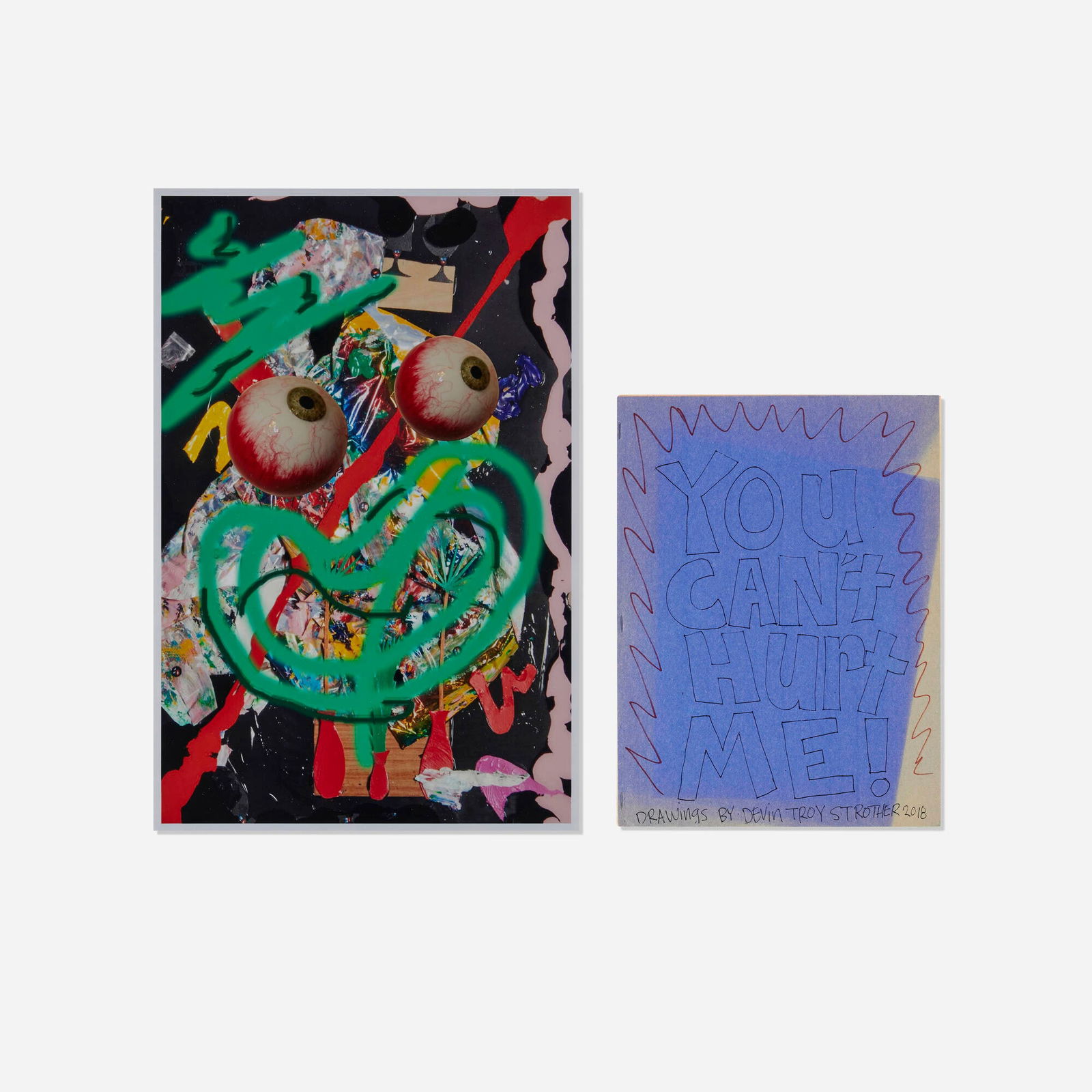 Devin Troy Strother, Untitled (from Nothing Special to Look At); You Can't Hurt Me (two works): Devin Troy Strother Untitled (from Nothing Special to Look At); You Can't Hurt Me (two works) 2017-18digital C-print, ink and photocopy on construction paper image: 17.5 h x 11.5 w in (44 x 29 cm)