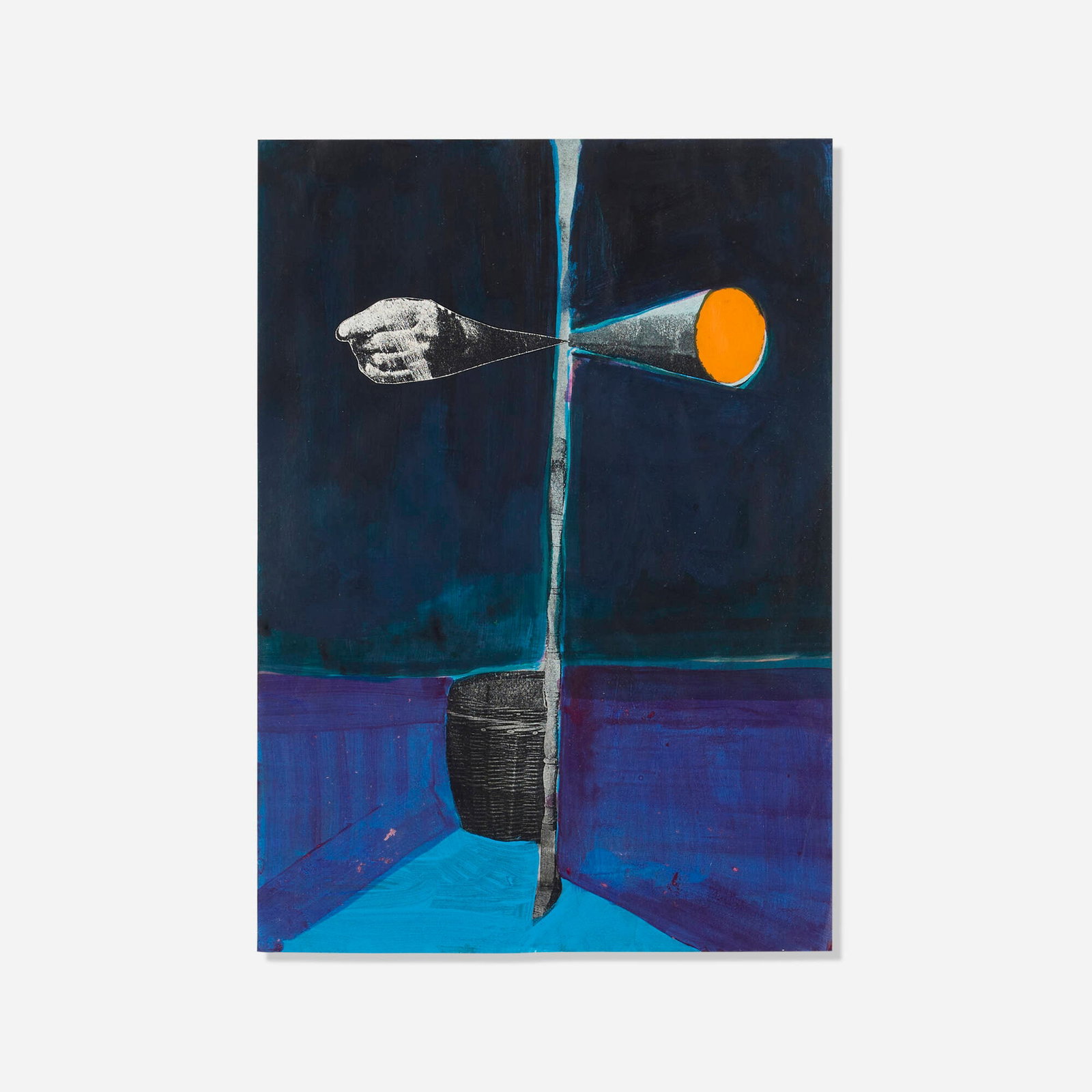 Gert and Uwe Tobias, Untitled (GUT/0897/0871): Gert and Uwe Tobias Untitled (GUT/0897/0871) 2008acrylic and paper collage on paper 11.5 h x 8.25 w in (29 x 21 cm) Signed and dated to verso 'Gert Uwe Tobias 2008'. Provenance: