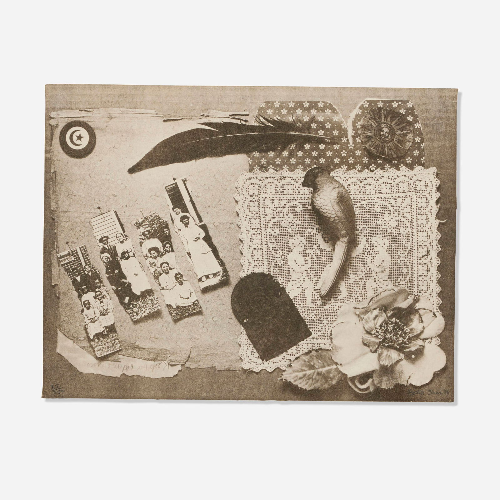 Betye Saar, Fragments: Betye Saar Fragments 1976offset lithograph 13.75 h x 18 w in (35 x 46 cm) Signed, dated and numbered to lower edge '85/250 Betye Saar 76'. This work is number 85 from the edition of 250 printe