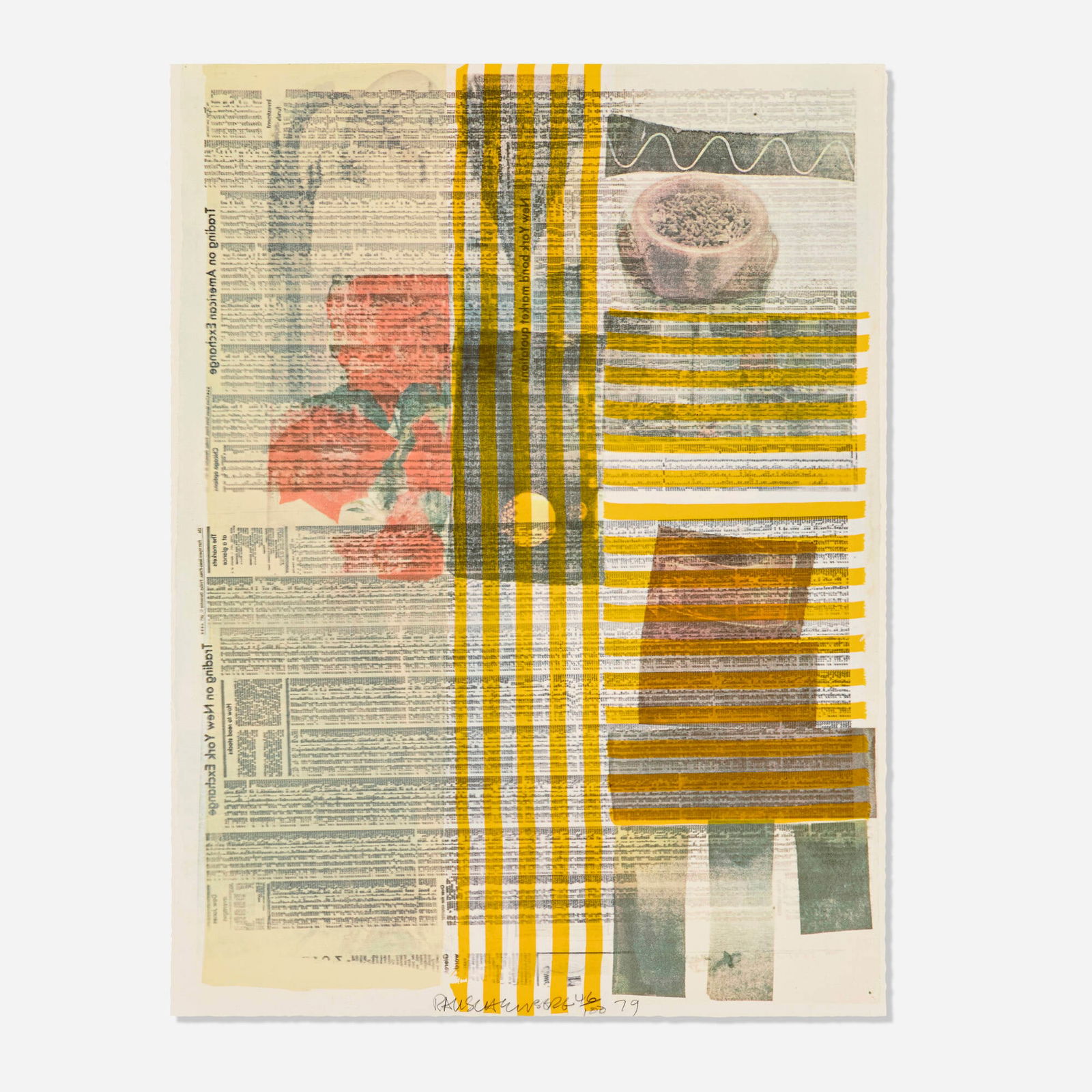 Robert Rauschenberg, One More and We Will Be More Than Halfway There (from Suite of Nine Prints) (1 of 3)