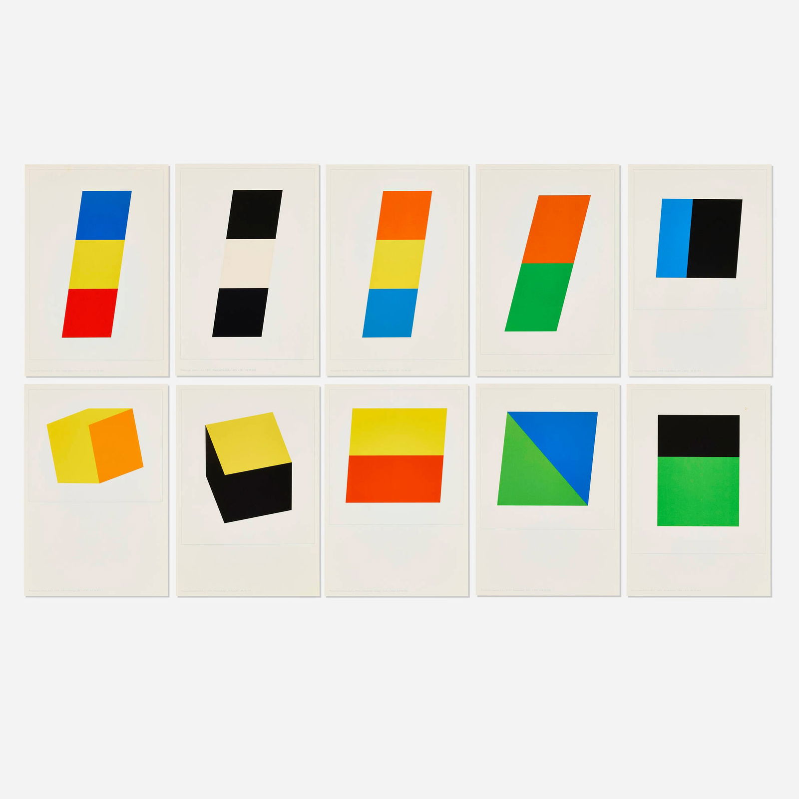 After Ellsworth Kelly, Ten Lithographs sample portfolio (ten works) (1 of 4)
