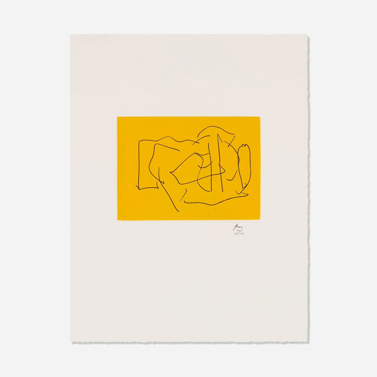 Robert Motherwell, The Bed (from the Ulysses portfolio) (1 of 3)