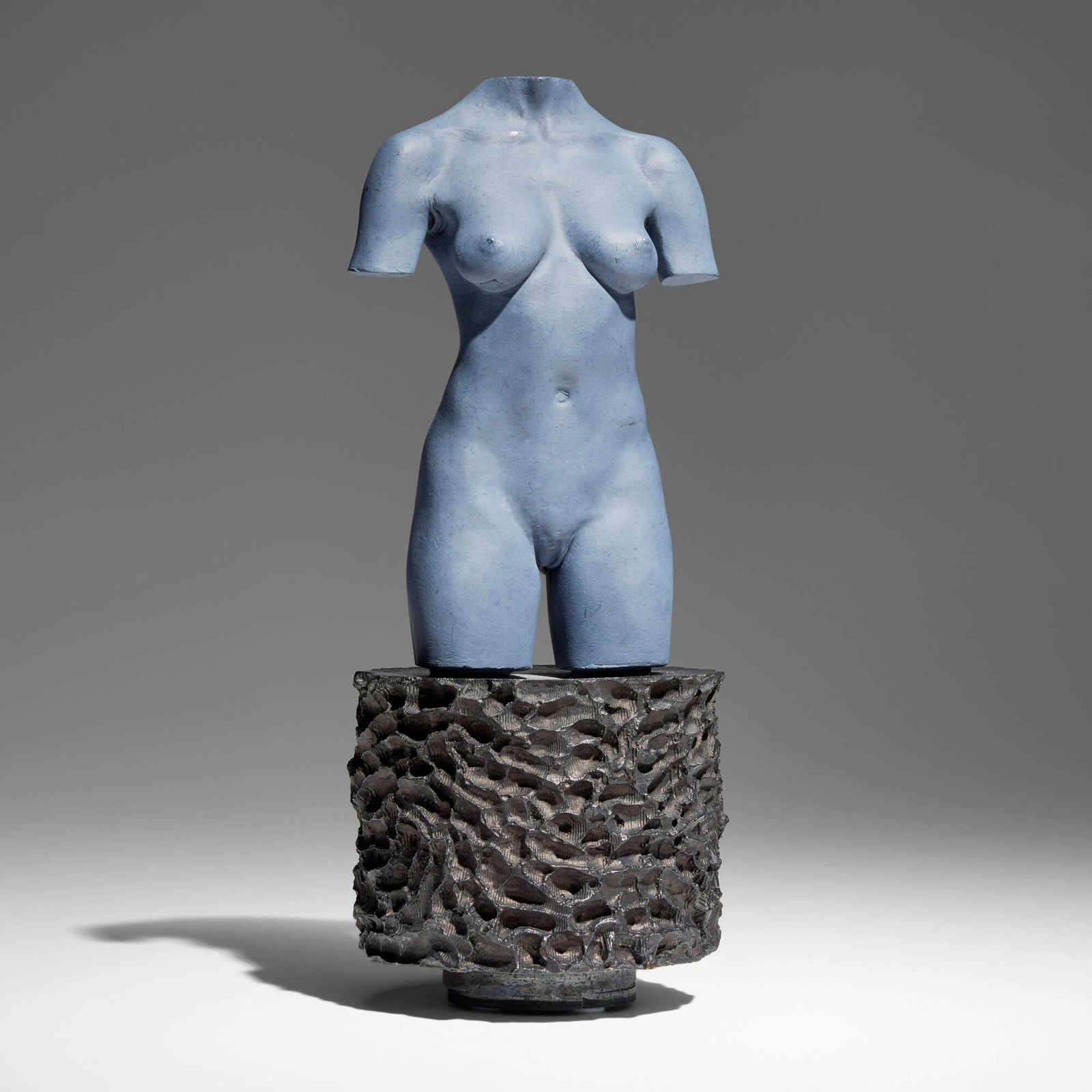 Robert Graham, MOCA Torso: Robert Graham MOCA Torso 1992-95patinated bronze 11 h x 4.5 dia in (28 x 11 cm) Incised signatures to underside 'R. Graham' and 'Valentina'. This work is from the edition of 3500 published by