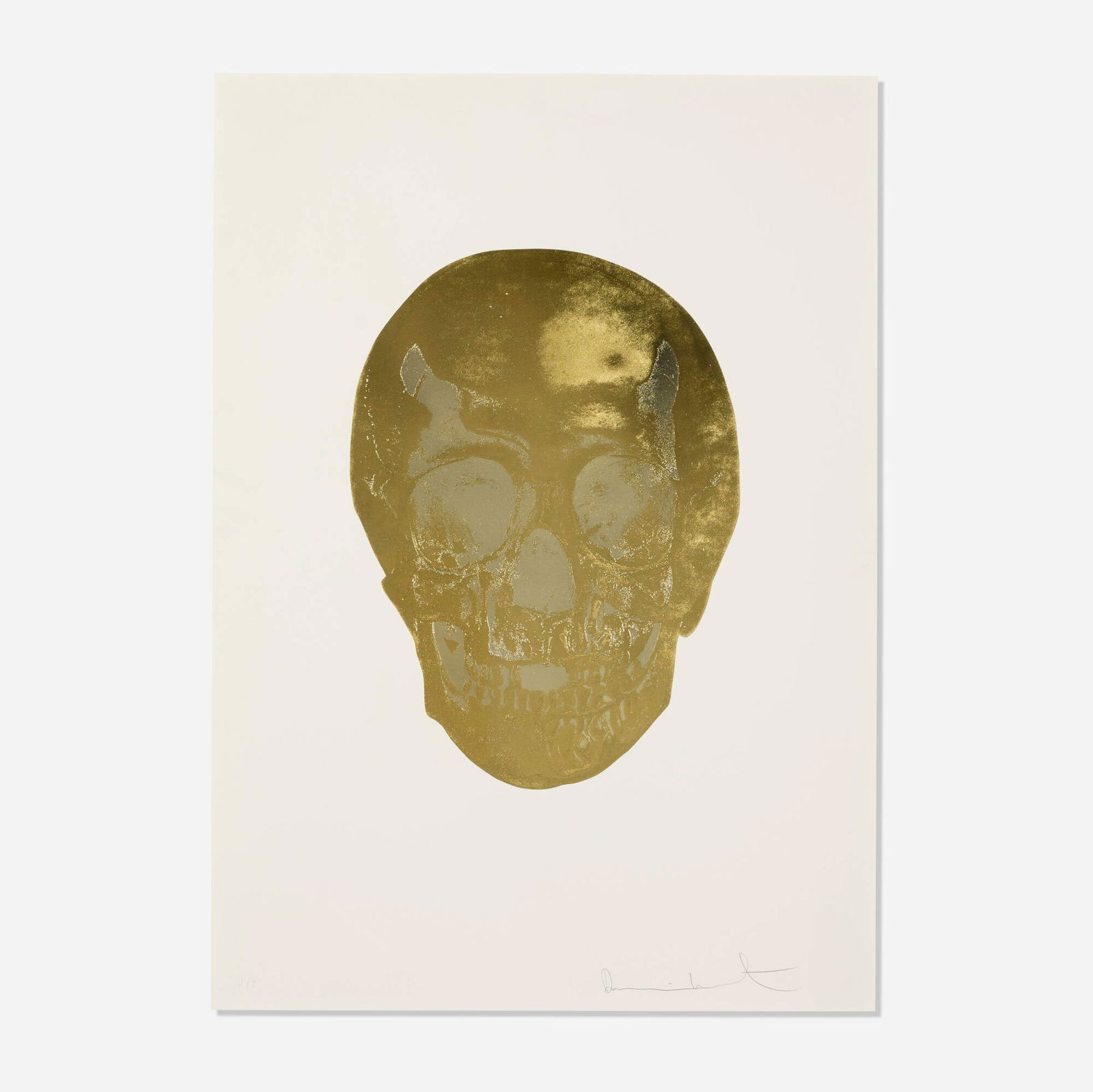 Damien Hirst, Death or Glory - Oriental Gold (Cool Gold Glorious Skull) (1 of 4)