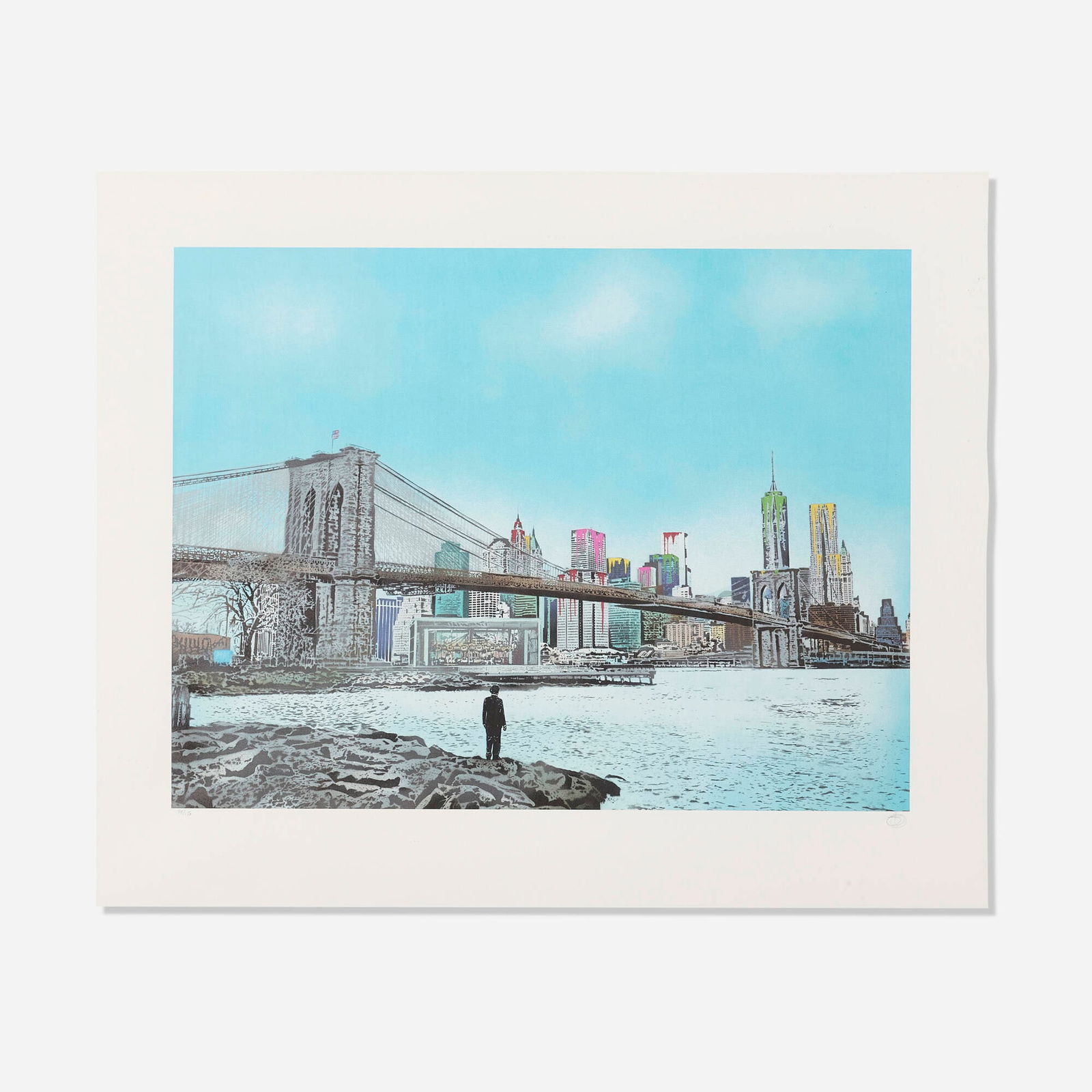 Nick Walker, The Morning After - Brooklyn (TMA): Nick Walker The Morning After - Brooklyn (TMA) 2016screenprint in colors on Somerset Velvet image: 21 h x 27.5 w in (53 x 70 cm) sheet (sight): 28 h x 33.75 w in (71 x 86 cm) Signed and num