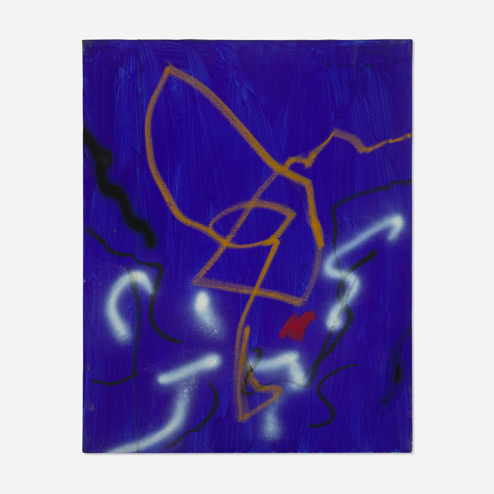 Emerson Woelffer, Untitled: Emerson Woelffer Untitled 1989oil and acrylic on canvas 30 h x 24 w in (76 x 61 cm) This work is being sold to raise scholarship funds for the Otis College of Art and Design. Signed and