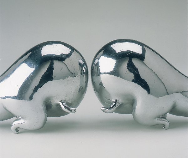 Russel Wright Bookends Zoo animal: Russel Wright Pair of Rare Bookends Zoo Animal Series, designed circa 1928 8.25"l x 4.25"h Provenance: Cedric Gibbons