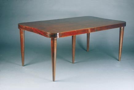 Gilbert Rohde Paldao Table Chairs 8: Gilbert Rohde "Paldao" Dining Table and Chairs (8) Herman Miller, designed circa 1940 Chairs: Each 21"l x 21"d x 31"h