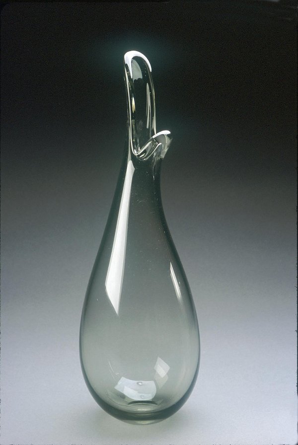 Per Lutkin Glass Vase Holmegaard 1952: Per Lutkin Glass Vase Holmegaard, 1952 Marked "Holmegaard 1952" 16.5"h
