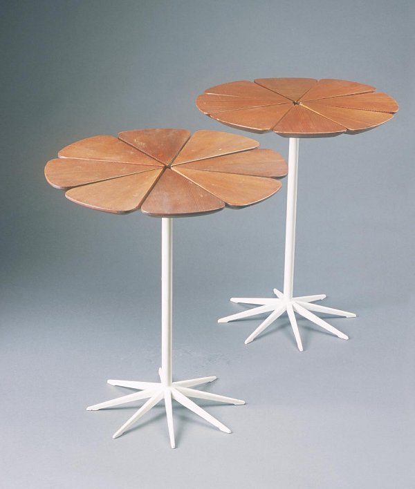 Richard Schultz "Petal" Side Tables (2): Richard Schultz "Petal" Side Tables (2) Knoll, designed 1961 Retains Knoll label 16.5"diameter, 19"high