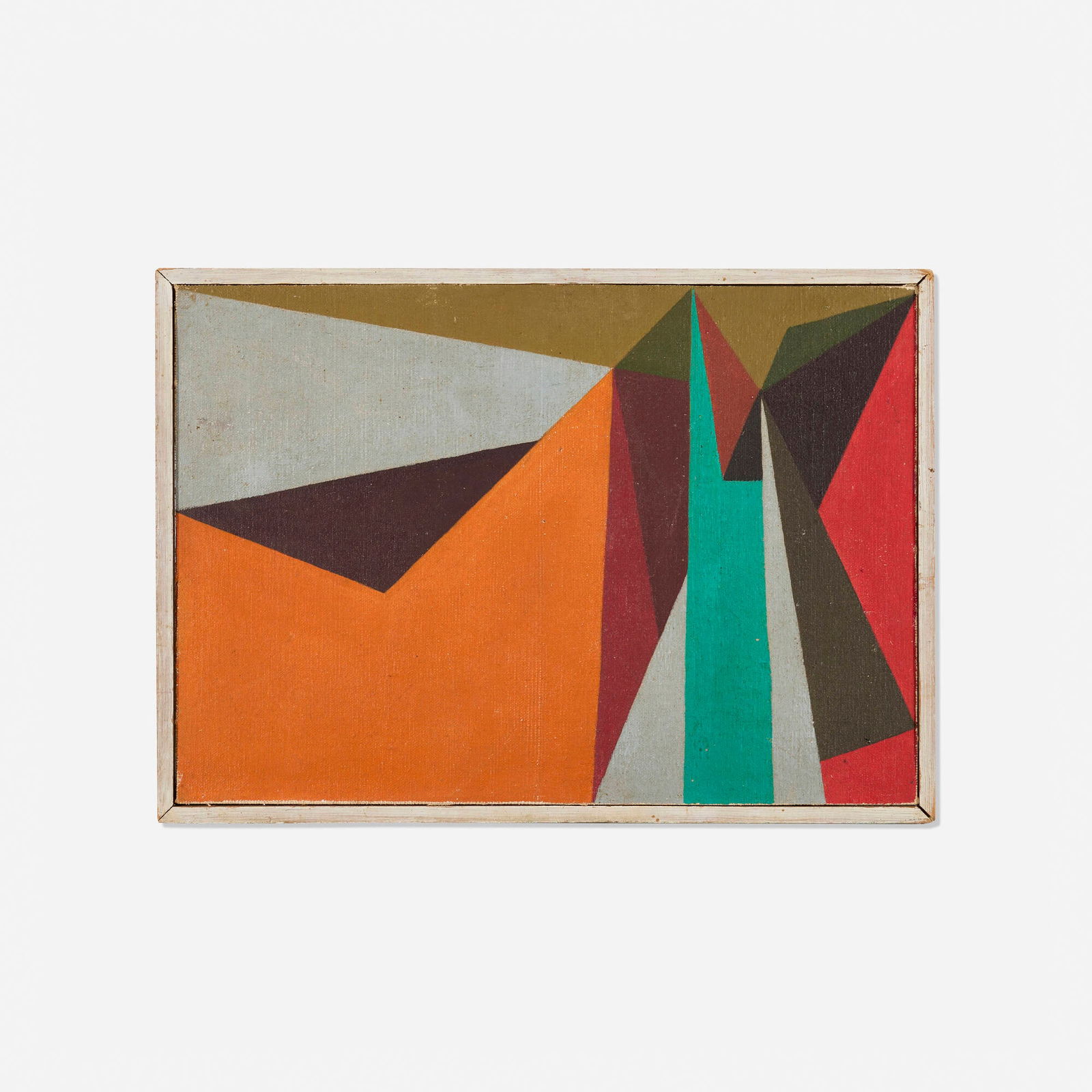 Lorser Feitelson, Sketch for Magical Space Forms: Lorser Feitelson Sketch for Magical Space Forms 1948-50oil on canvas laid to Masonite in artist's frame 11.5 h x 15.5 w in (29 x 39 cm) Provenance: The Harry Carmean and Miria