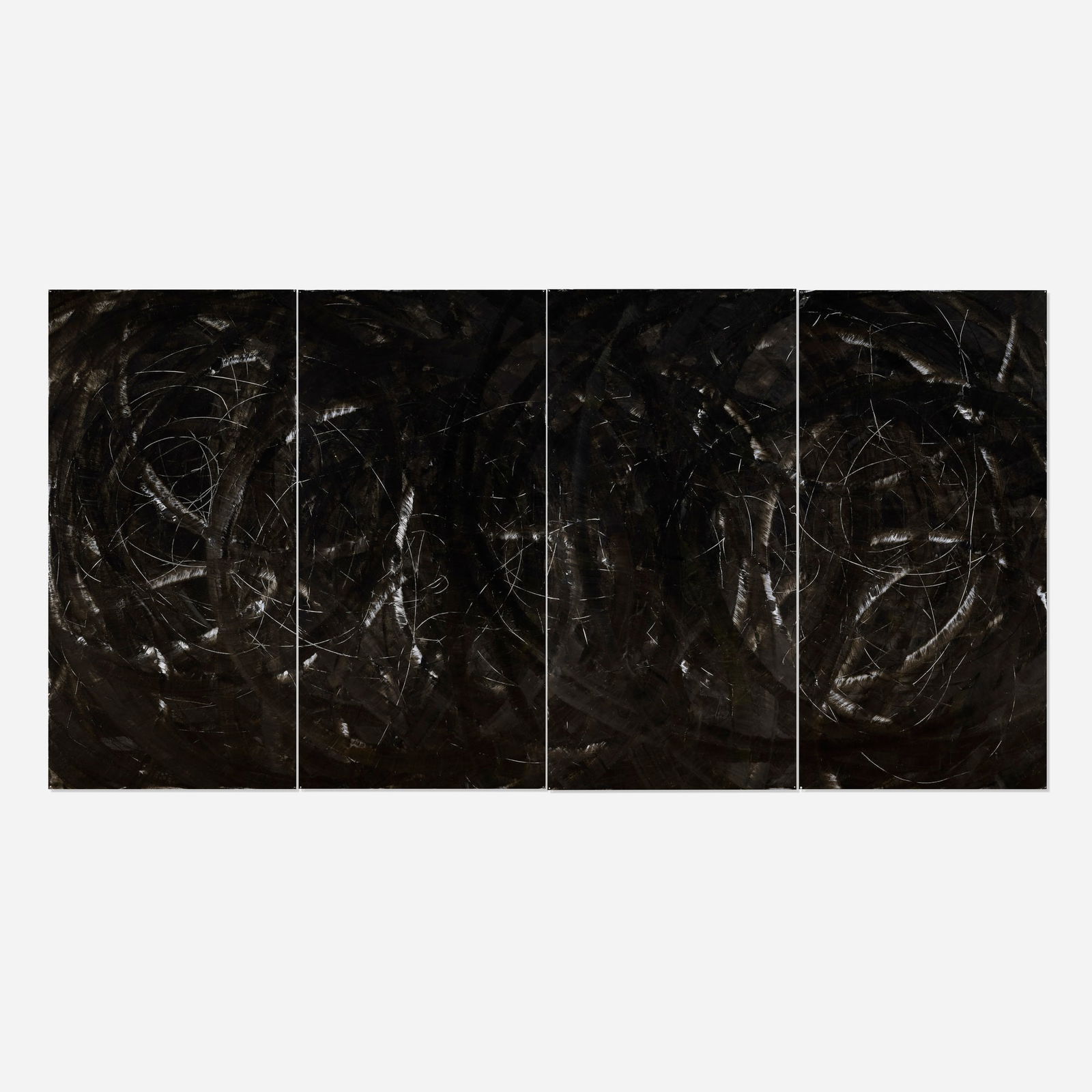 Aaron Young, Clubhouse: Aaron Young Clubhouse 2007rubber, beer and acrylic on aluminum in four parts each: 96 h x 48 w in (244 x 122 cm) overall: 96 h x 192 w in (244 x 488 cm) Provenance: Deitch