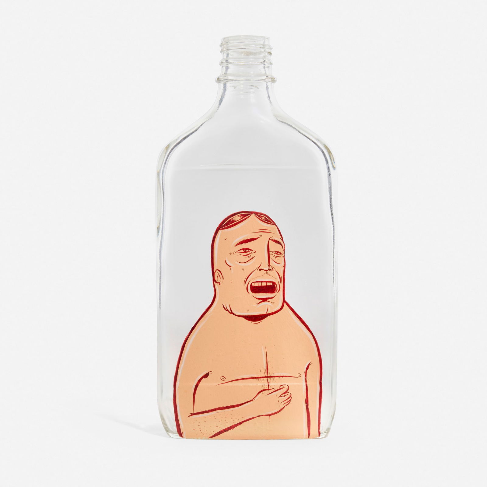 Barry McGee, Untitled: Barry McGee Untitled c. 2005acrylic on glass 8 h x 3.75 w x 1.5 d in (20 x 10 x 4 cm) Provenance: Acquired directly from the artist, Collection of Shawn and Andrew Hosner?of T