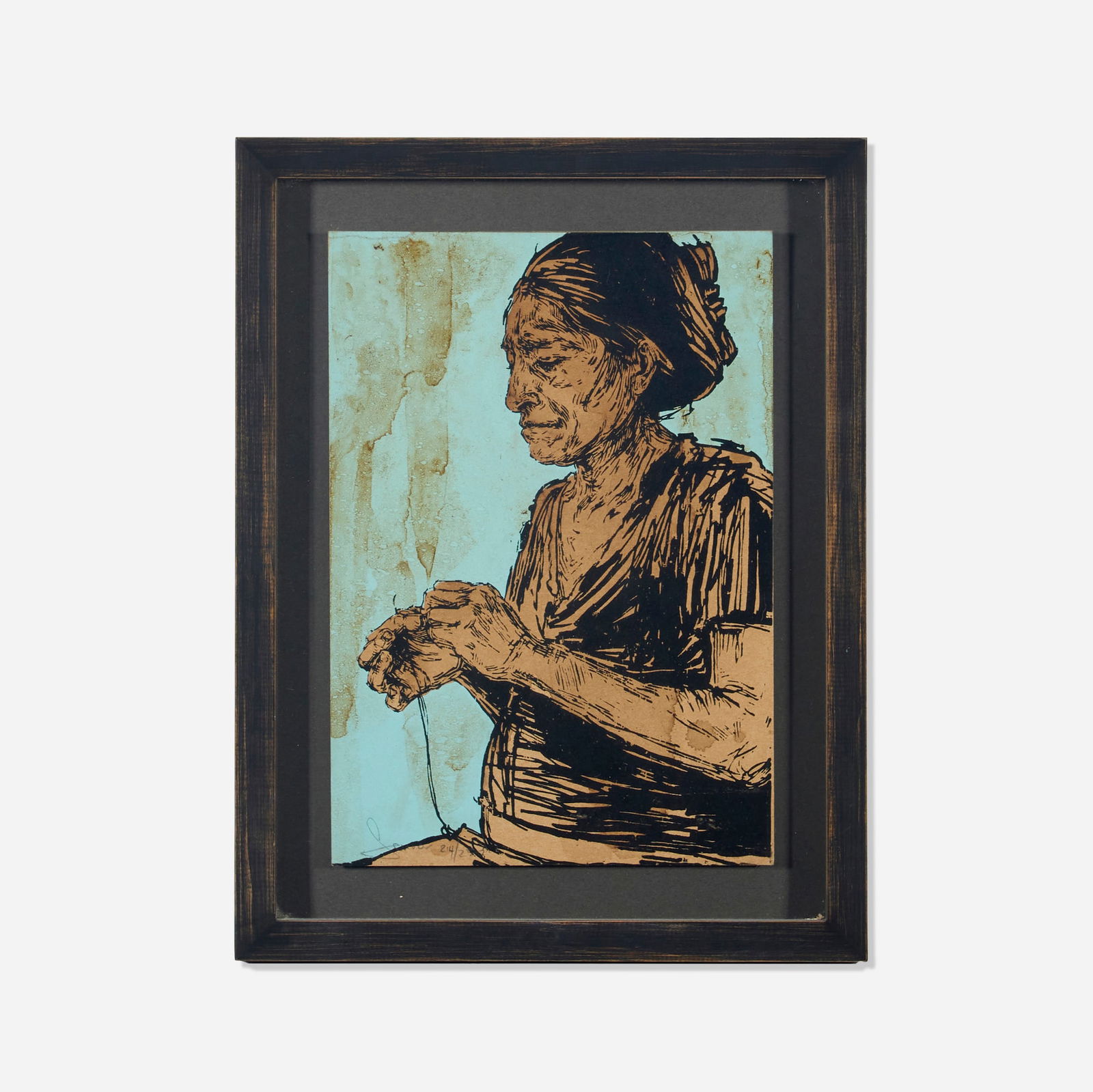 Swoon, Huahuapan de Leon: Swoon Huahuapan de Leon screenprint in colors on cardboard with hand-painting 11.5 h x 8 w in (29 x 20 cm) Signed and numbered to lower left 'Swoon 24/250'. This work is number 24 from the edition o