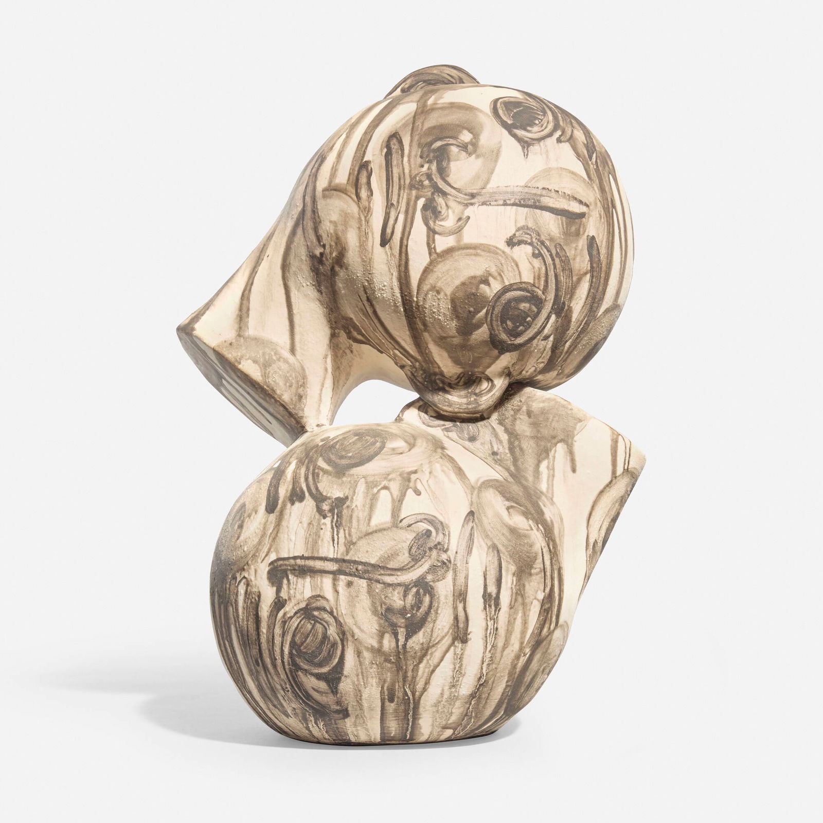 Soojin Choi, Untitled: Soojin Choi Untitled c. 2022glazed stoneware 14.5 h x 9.75 w x 7 d in (37 x 25 x 18 cm) Artist's chopmark to underside. Provenance: Red Lodge Clay Center, Red Lodge, MT