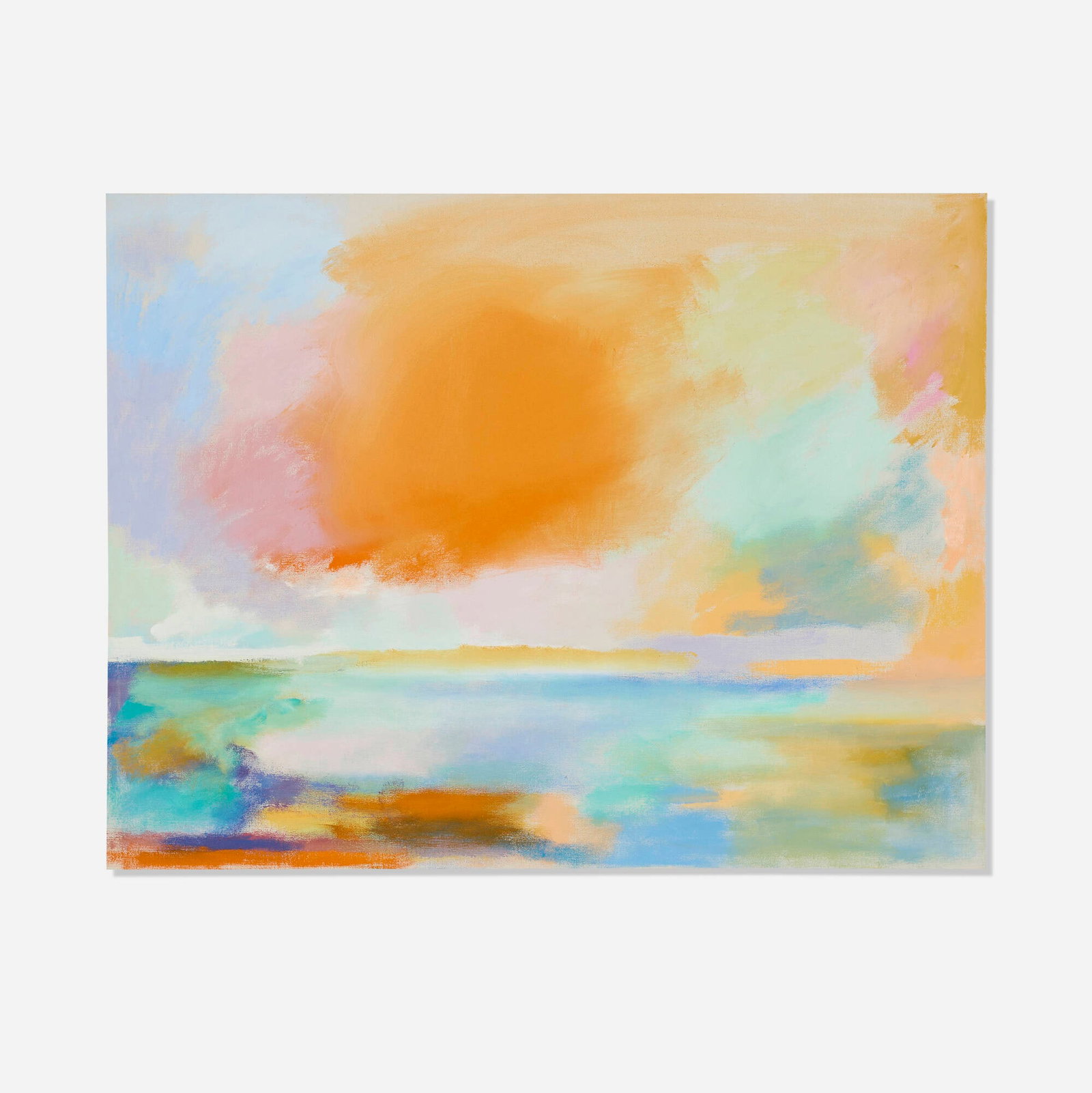 Hyde Solomon, Sunset Sky: Hyde Solomon Sunset Sky 1979oil on canvas 26 h x 34 w in (66 x 86 cm) Signed, titled and dated to verso 'Hyde Solomon 1979 Sunset Sky'. This work will ship from Los Angeles