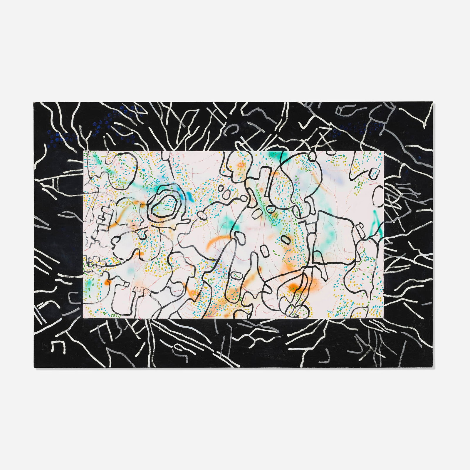 Nancy Graves, Variate: Nancy Graves Variate 1981oil on canvas 44 h x 66 w in (112 x 168 cm) Signed, titled and dated to verso 'N.S. Graves Variate 7-81'. Provenance: Irving Galleries, Palm Be