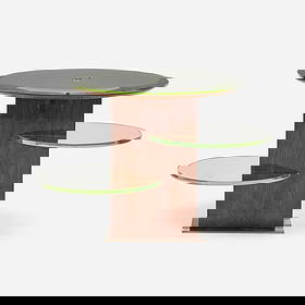 Louis Majorelle, Art Deco occasional table: Louis Majorelle Art Deco occasional table France, c. 1925mirrored glass, glass, rosewood, chrome-plated and nickel-plated brass 22.5 h x 25.5 w x 33 d in (57 x 65 x 84 cm) Branded manufacturer