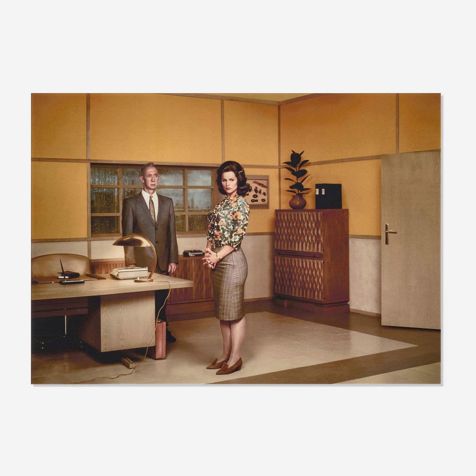 Erwin Olaf, The Boardroom (from the Rain series): Erwin Olaf The Boardroom (from the Rain series) 2004C-print mounted to Diasec 27.5 h x 38.75 w x 2.5 d in (70 x 98 x 6 cm) Signed, titled, dated, numbered and inscribed to verso '8/12 Rain, th