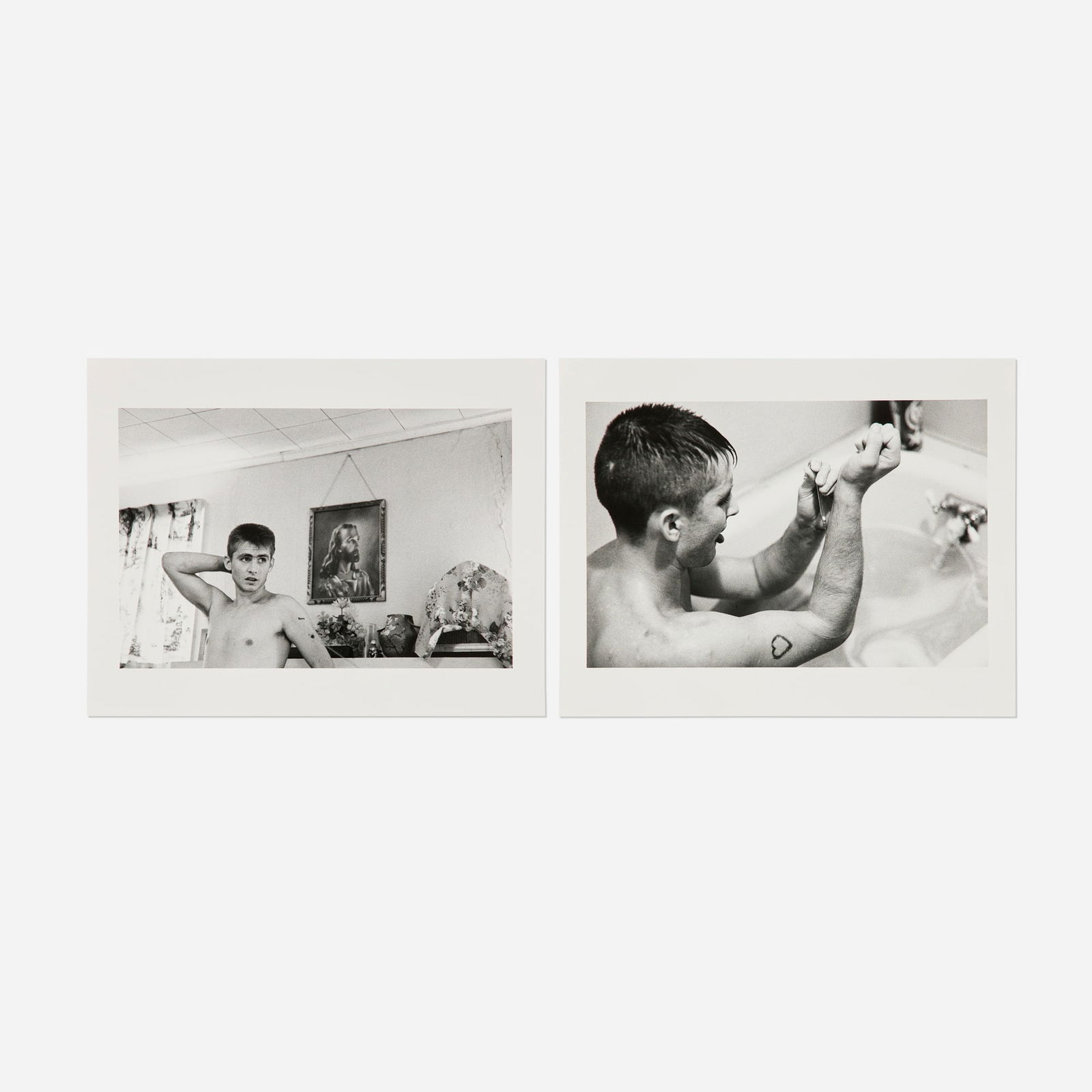 Larry Clark, Untitled (two works): Larry Clark Untitled (two works) 1963 / printed latergelatin silver print image: 8.125 h x 12.25 w in (21 x 31 cm) image: 7.875 h x 12 w in (20 x 30 cm) sheet (each): 11 h x 14 w in (28 x 36 cm