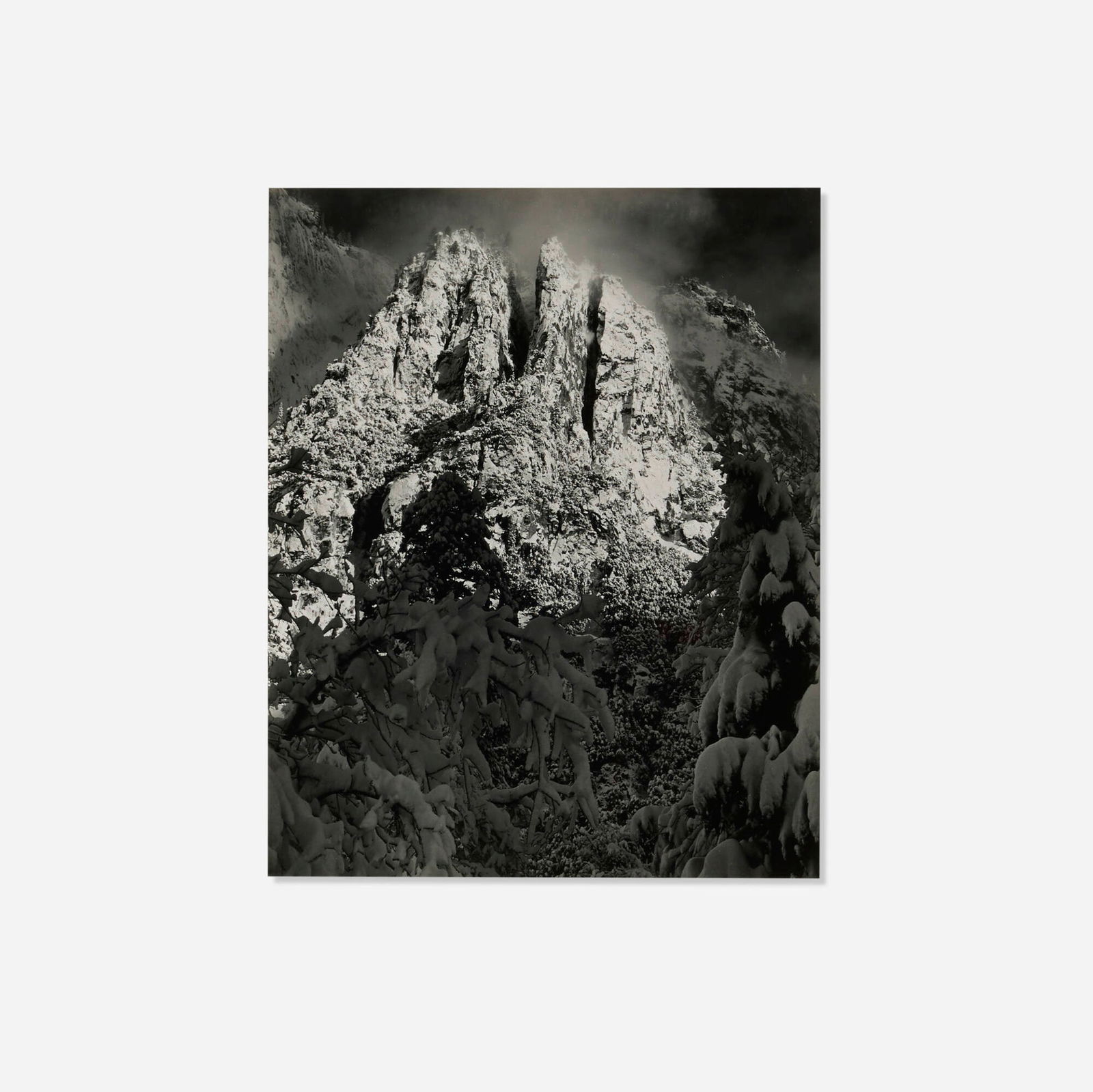 Edward Weston, Yosemite: Edward Weston Yosemite 1938 / printed c. 1940'sgelatin silver print image: 9.25 h x 7.5 w in (23 x 19 cm) mount: 15.75 h x 13 w in (40 x 33 cm) Signed and dated to lower right of mount 'EW