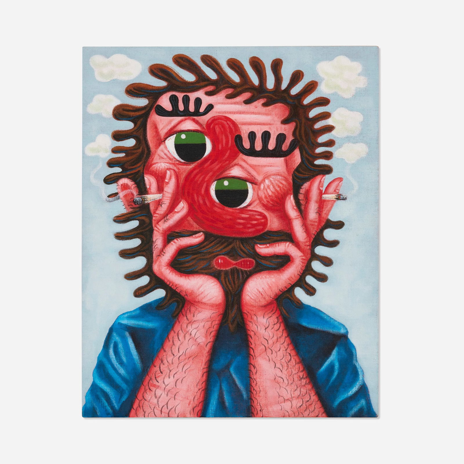 Robert Pokorny, Doobie Brother (2): Robert Pokorny Doobie Brother (2) 2021acrylic on linen laid to panel 20.25 h x 16 w in (51 x 41 cm) Signed, titled, dated and inscribed to verso 'Doobie Brother (2) Robert Pokorny 2021 Long Be