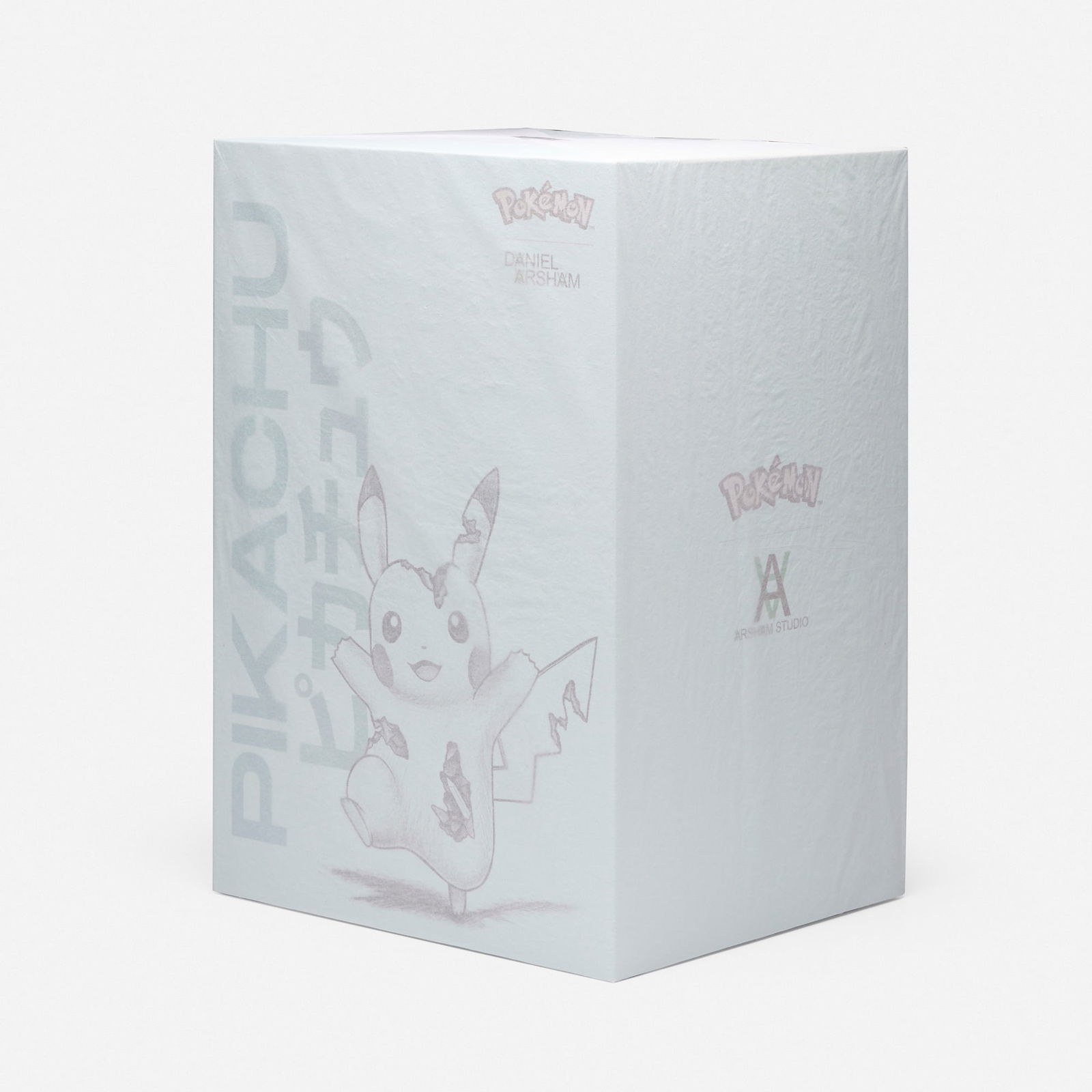 Daniel Arsham, Crystalized Pikachu (Blue): Daniel Arsham Crystalized Pikachu (Blue) 2020cast resin and crystal 13.25 h x 8.625 w x 6.125 d in (34 x 22 x 16 cm) Printed date, number and inscription to artist's label to box '007/500 An O