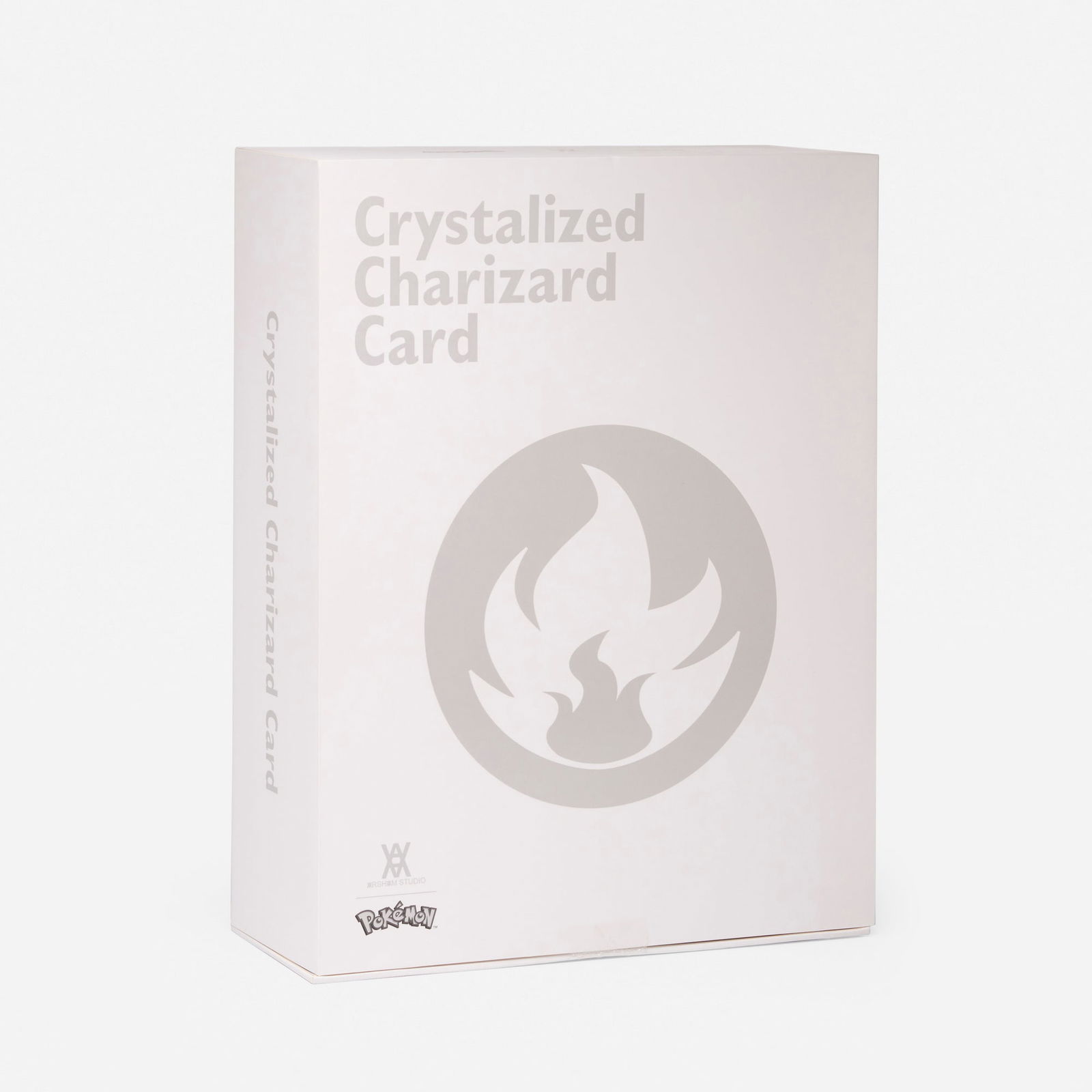 Daniel Arsham, Crystalized Charizard Card (White): Daniel Arsham Crystalized Charizard Card (White) 2020cast resin and crystal 12 h x 8.5 w x 1.25 d in (30 x 22 x 3 cm) Printed date, number and inscription to artist's label to box '006/500 CER