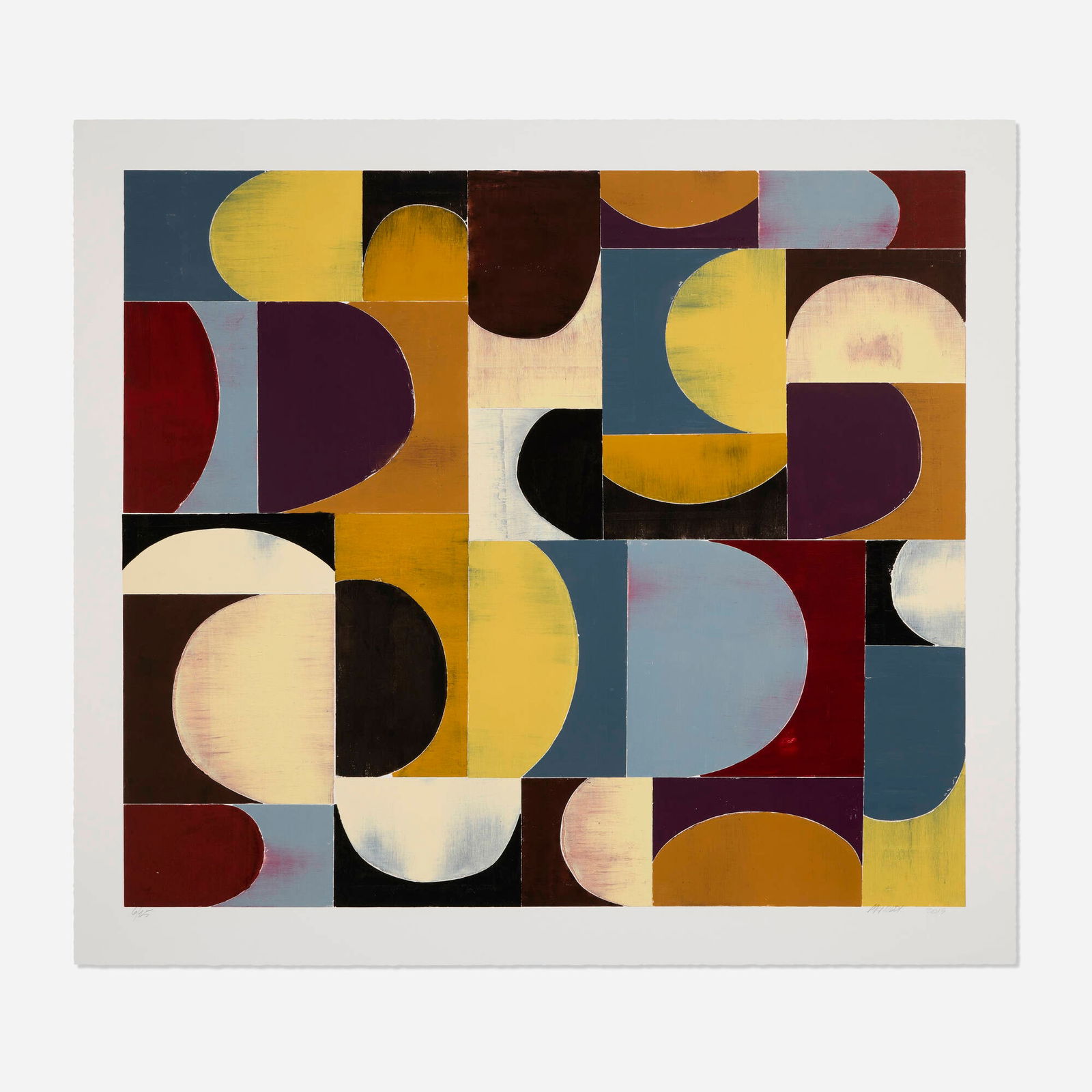 Charles Arnoldi, Untitled: Charles Arnoldi Untitled 2019woodcut in colors image: 39.25 h x 45 w in (100 x 114 cm) sheet: 45.25 h x 50.625 w in (115 x 129 cm) Signed, dated and numbered to lower edge '6/25 Arnoldi 201