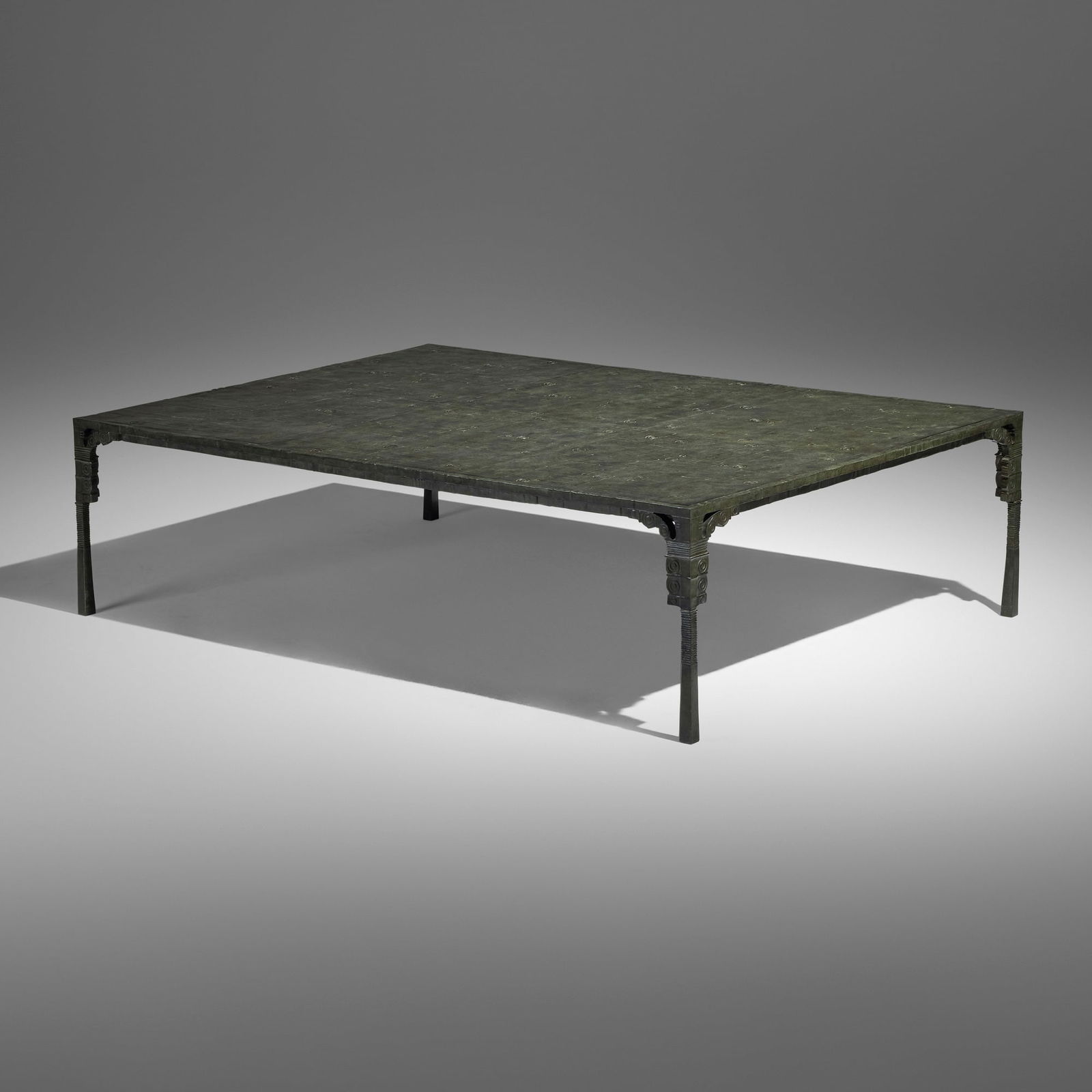 Ingrid Donat, Table Basse Inca 6 PAN11: Ingrid Donat Table Basse Inca 6 PAN11 Sweden/France, 2013 / 2020patinated bronze 17.75 h x 68.25 w x 45.75 d in (45 x 173 x 116 cm) Impressed artist's cipher, date, number and foundry mark to
