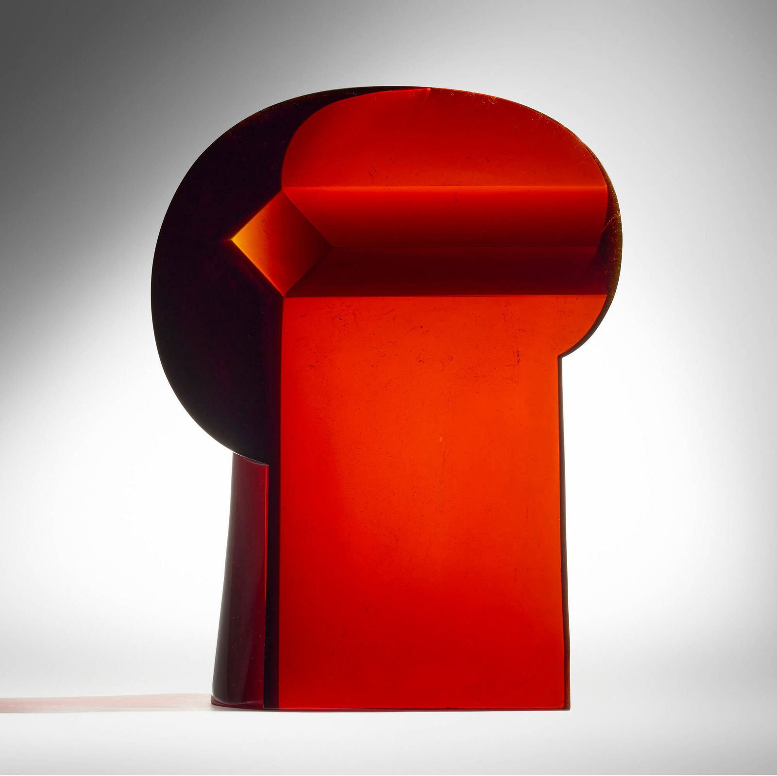 Stanislav Libensky and Jaroslava Brychtova, Head V with Square Eye: Stanislav Libensky and Jaroslava Brychtova Head V with Square Eye 1988-92cast and polished glass 19.25 h x 14.5 w x 9 d in (49 x 37 x 23 cm) Etched signature and date to lower edge 'S. Libensk