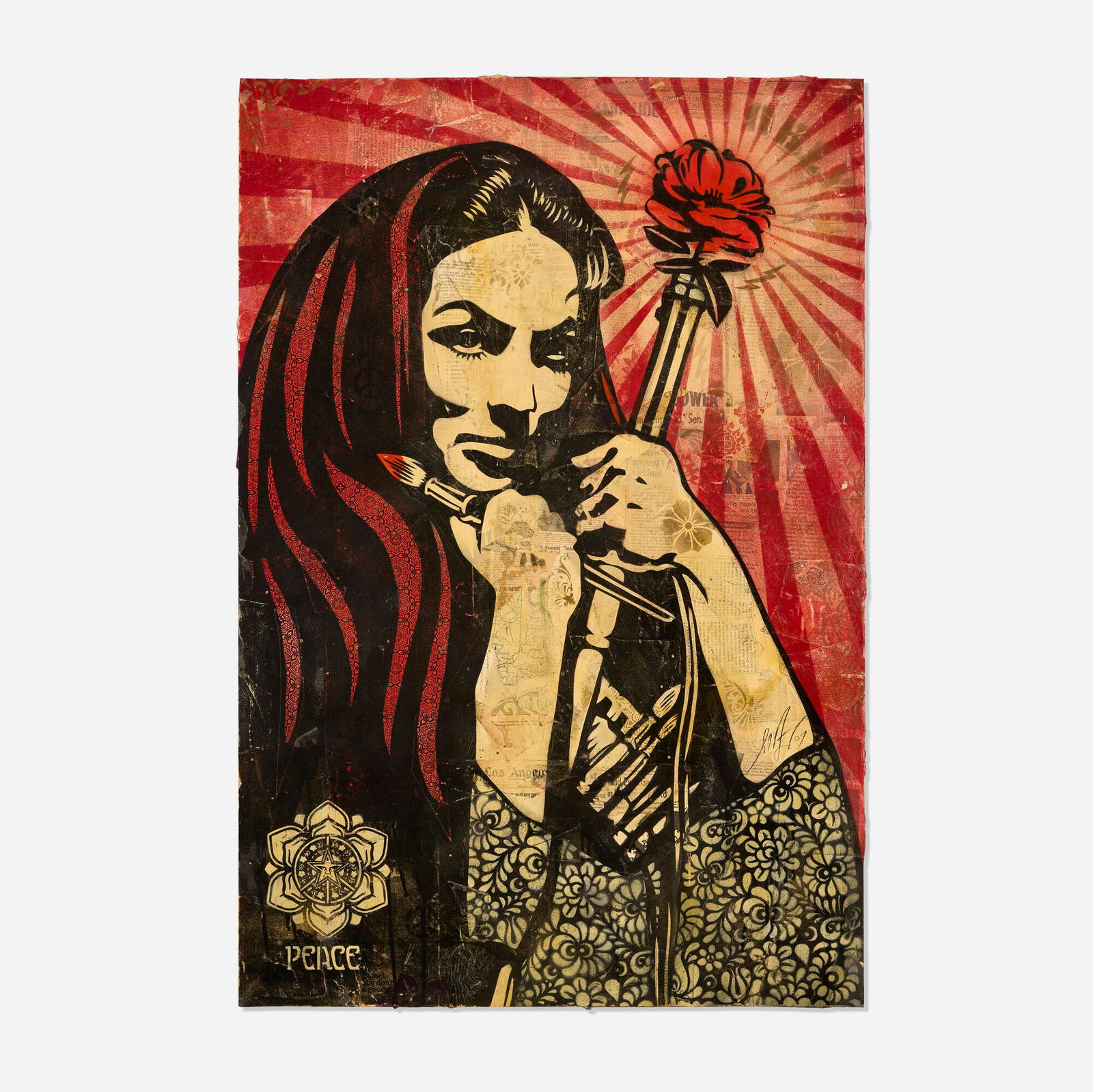 Shepard Fairey, Revolutionary Woman with Brush (1 of 3)